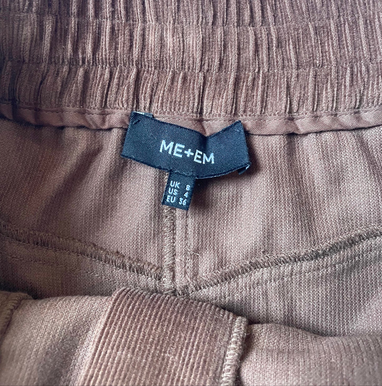 Me+Em Brown Cordoruy Skirt UK 8