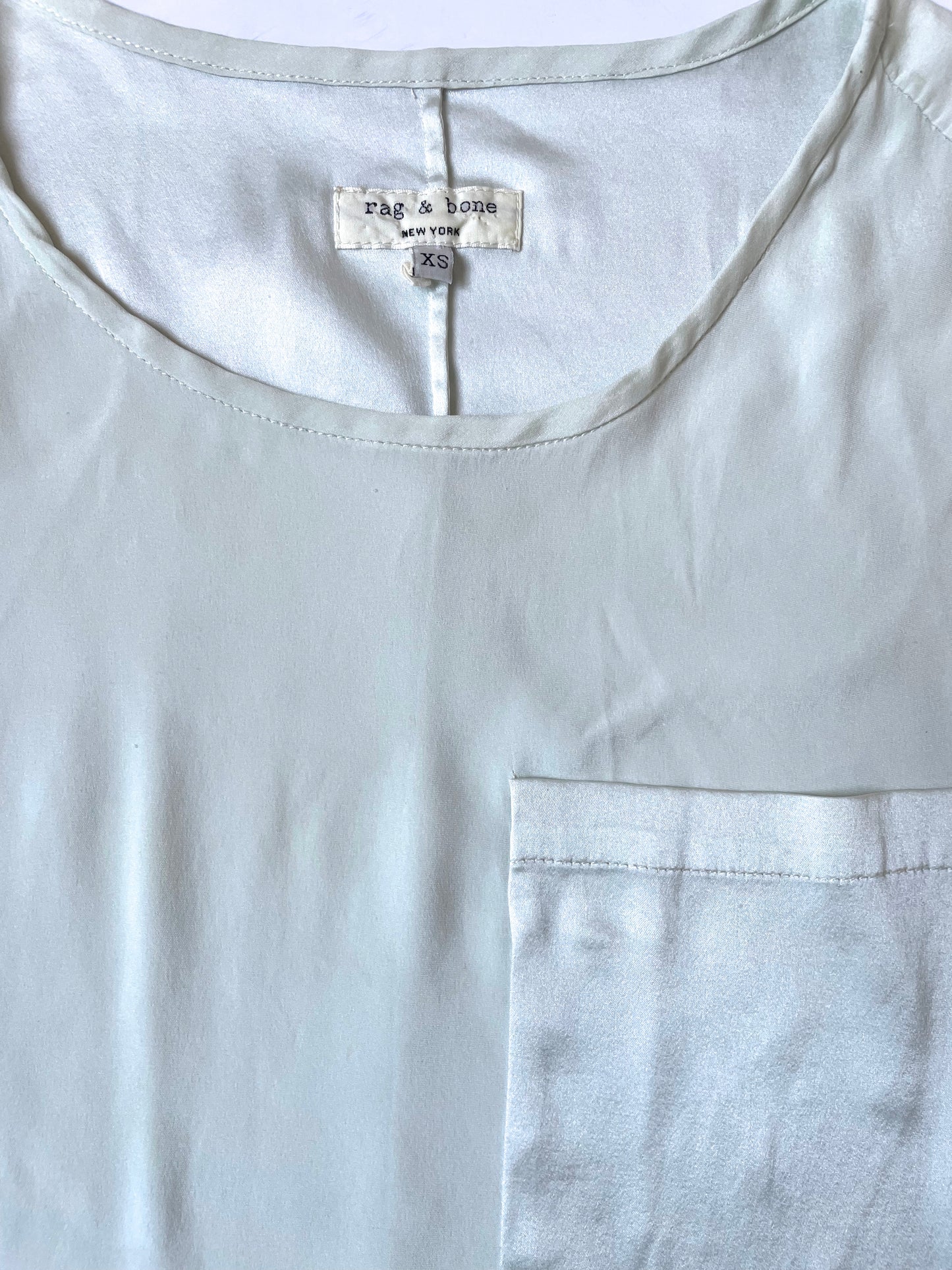 Rag & Bone Silk Green Blouse XS