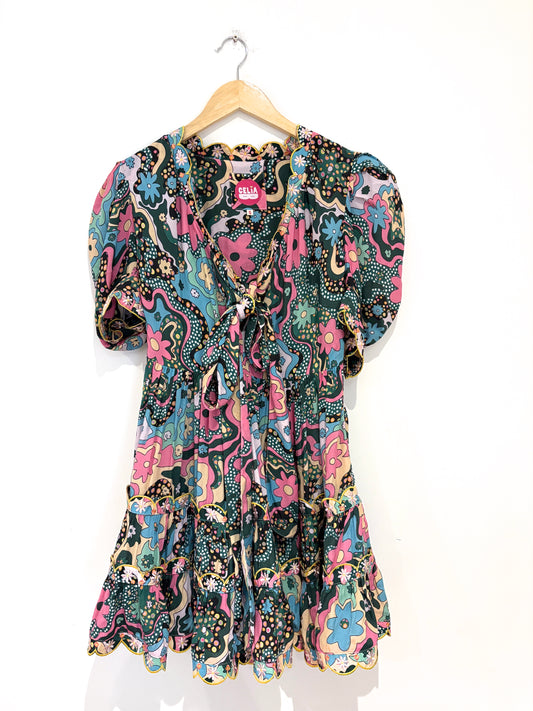 Celia B Hortensia Print Dress S