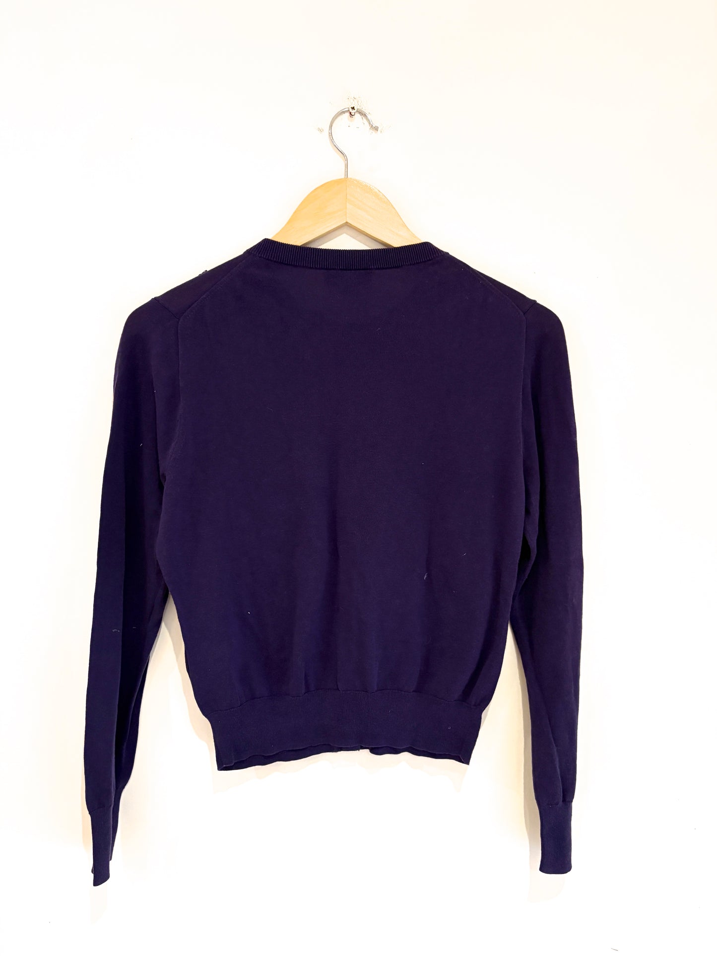 J Crew Purple Sequinned Cardigan M