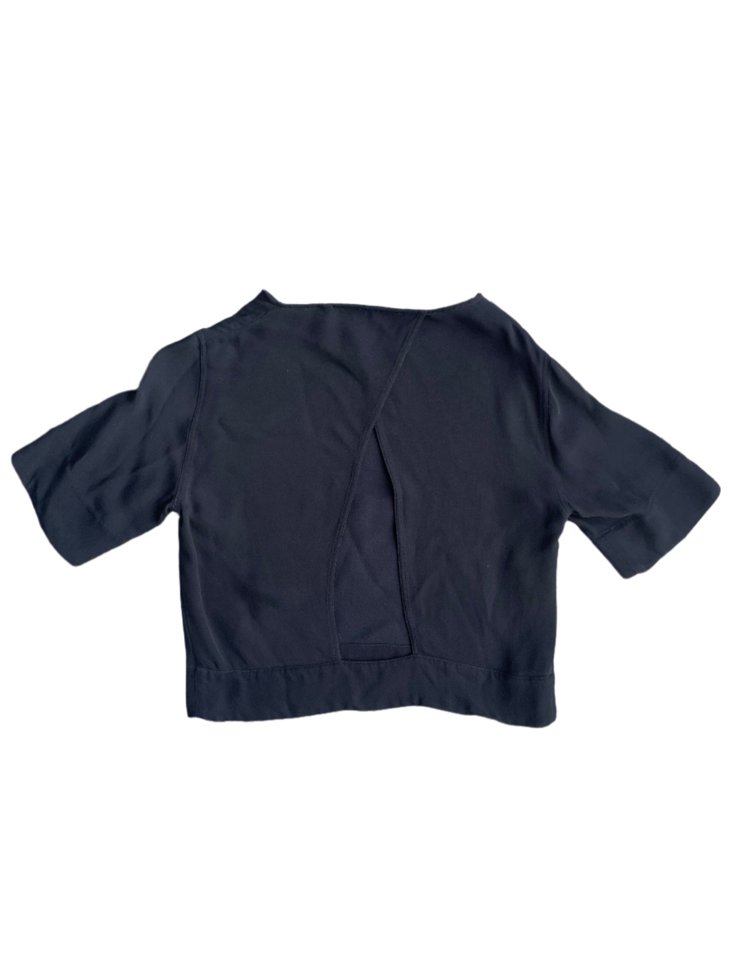 Sandro Crepe Open Back Blouse S