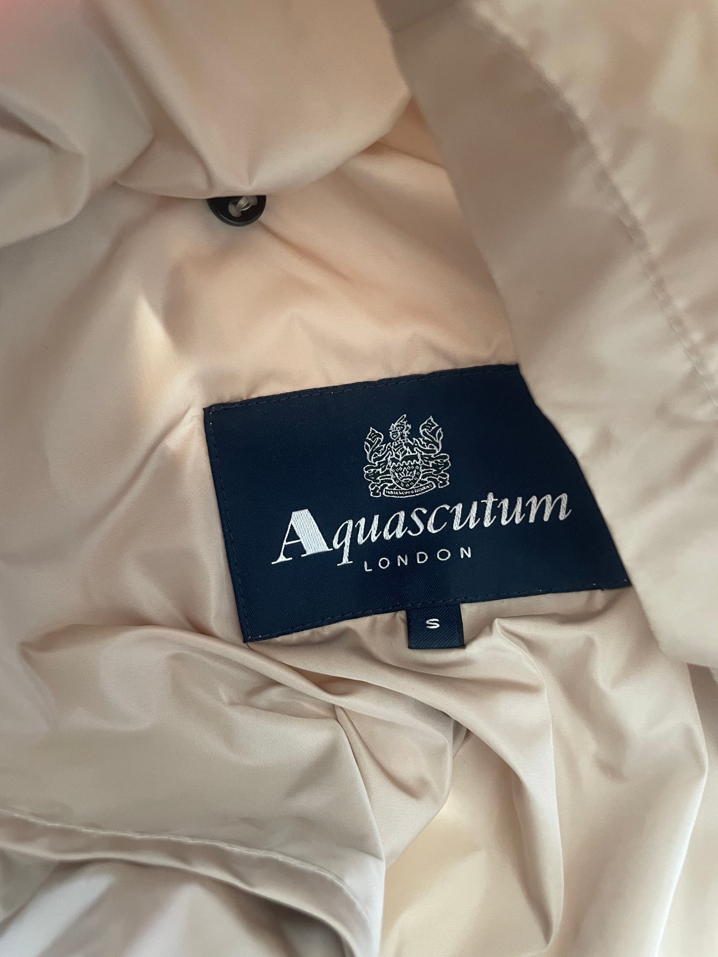 Aquascutum Short Beige Raincoat S