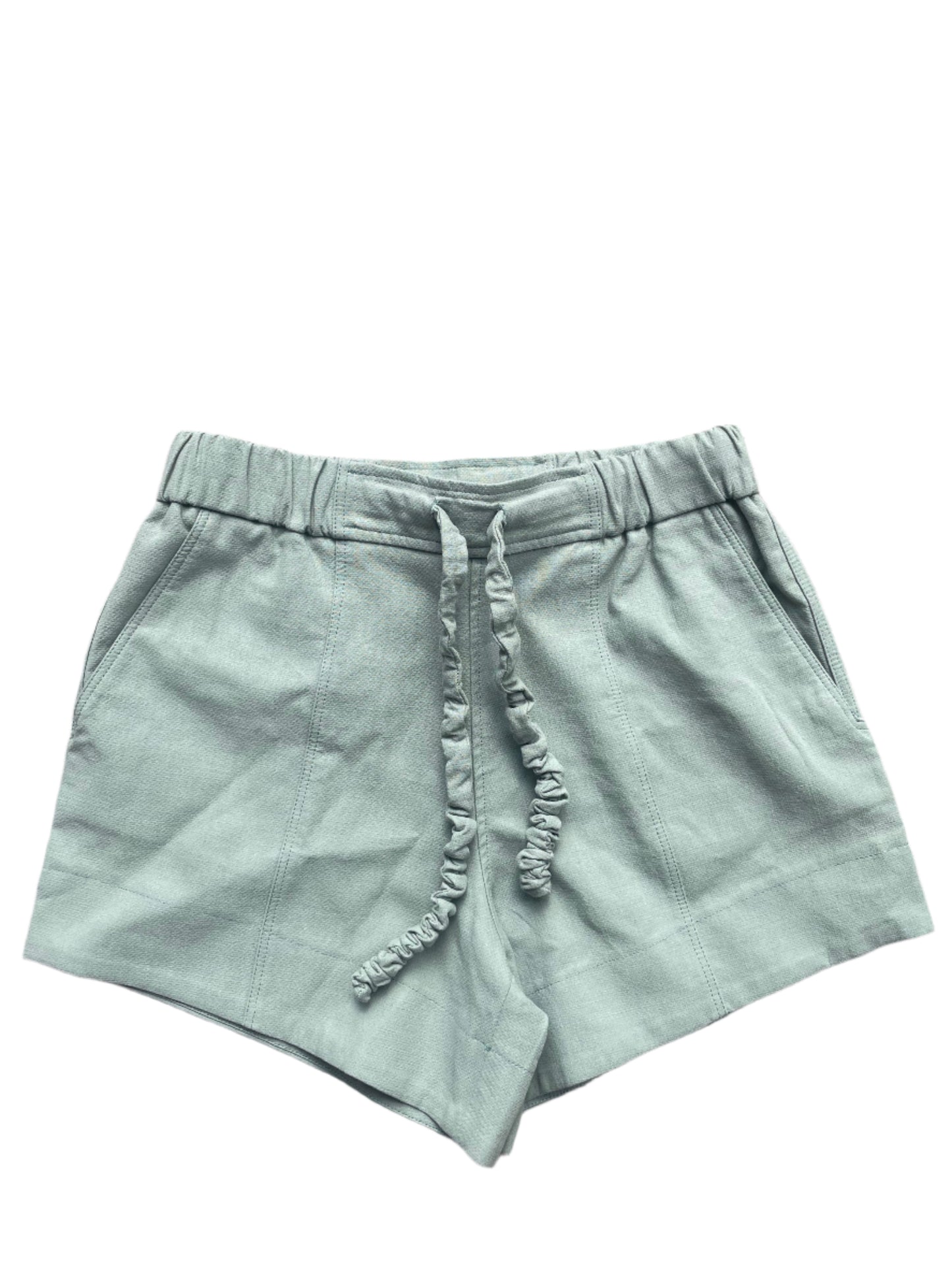 Ganni Green Drawstring Shorts UK 8