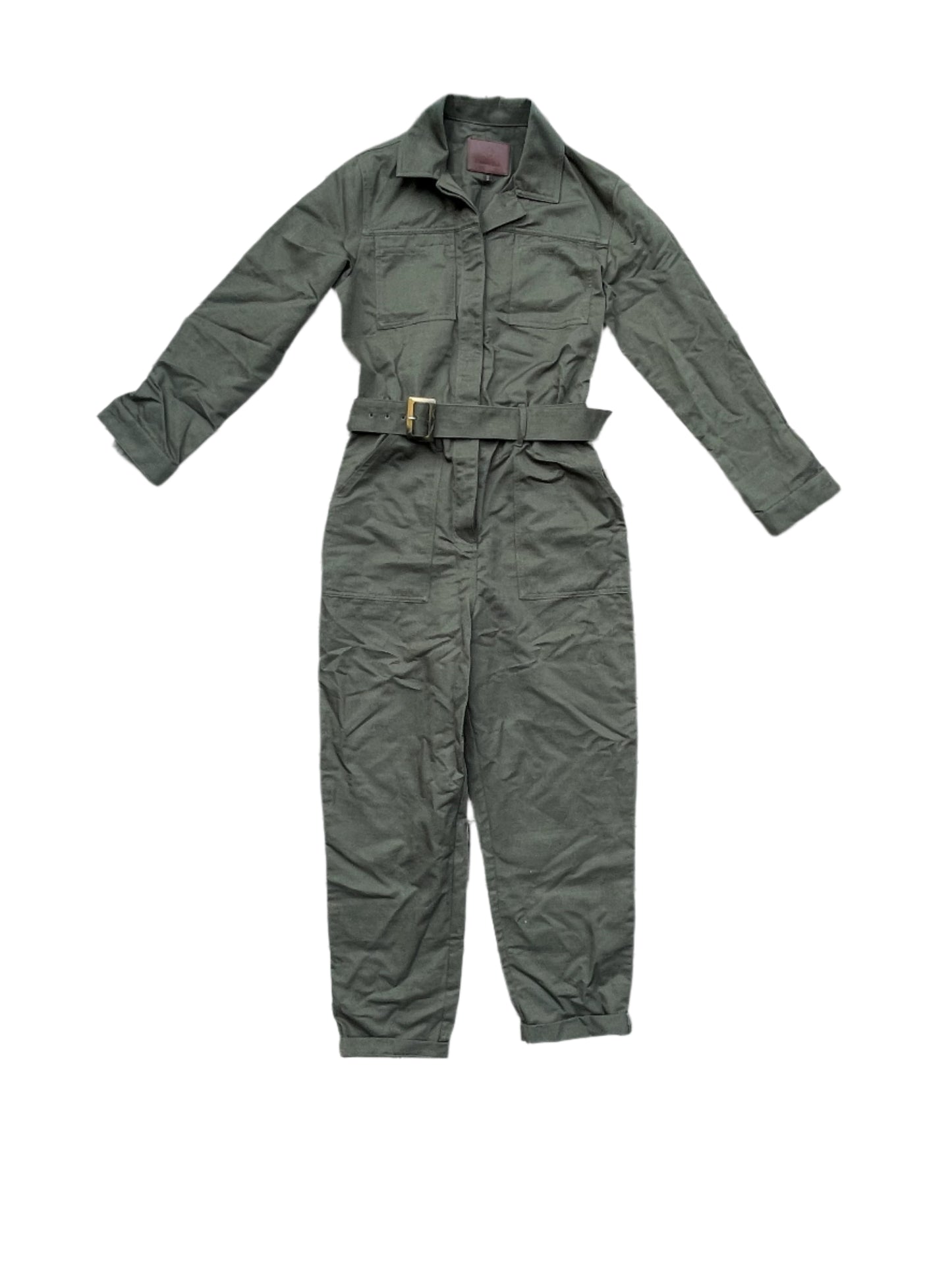 Massimo Duti Khaki Utility Jumpsuit L