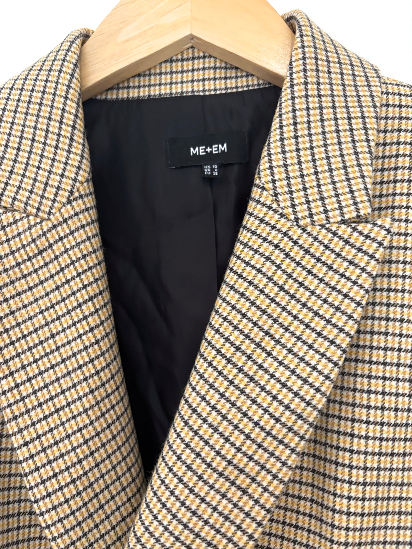 Me+Em Cropped Check Blazer UK 10