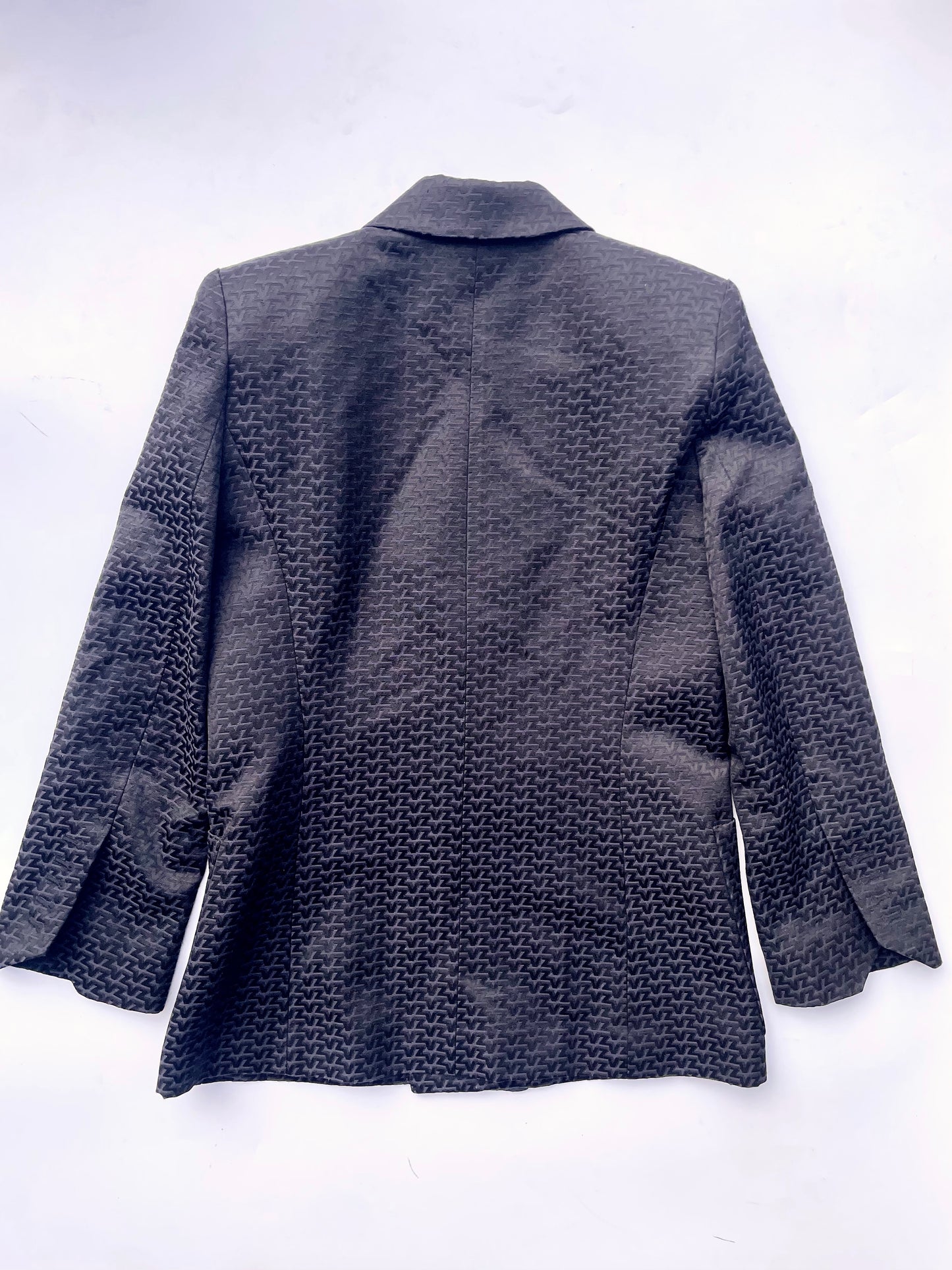 Zadig & Voltaire Black Jacquard Blazer UK 10