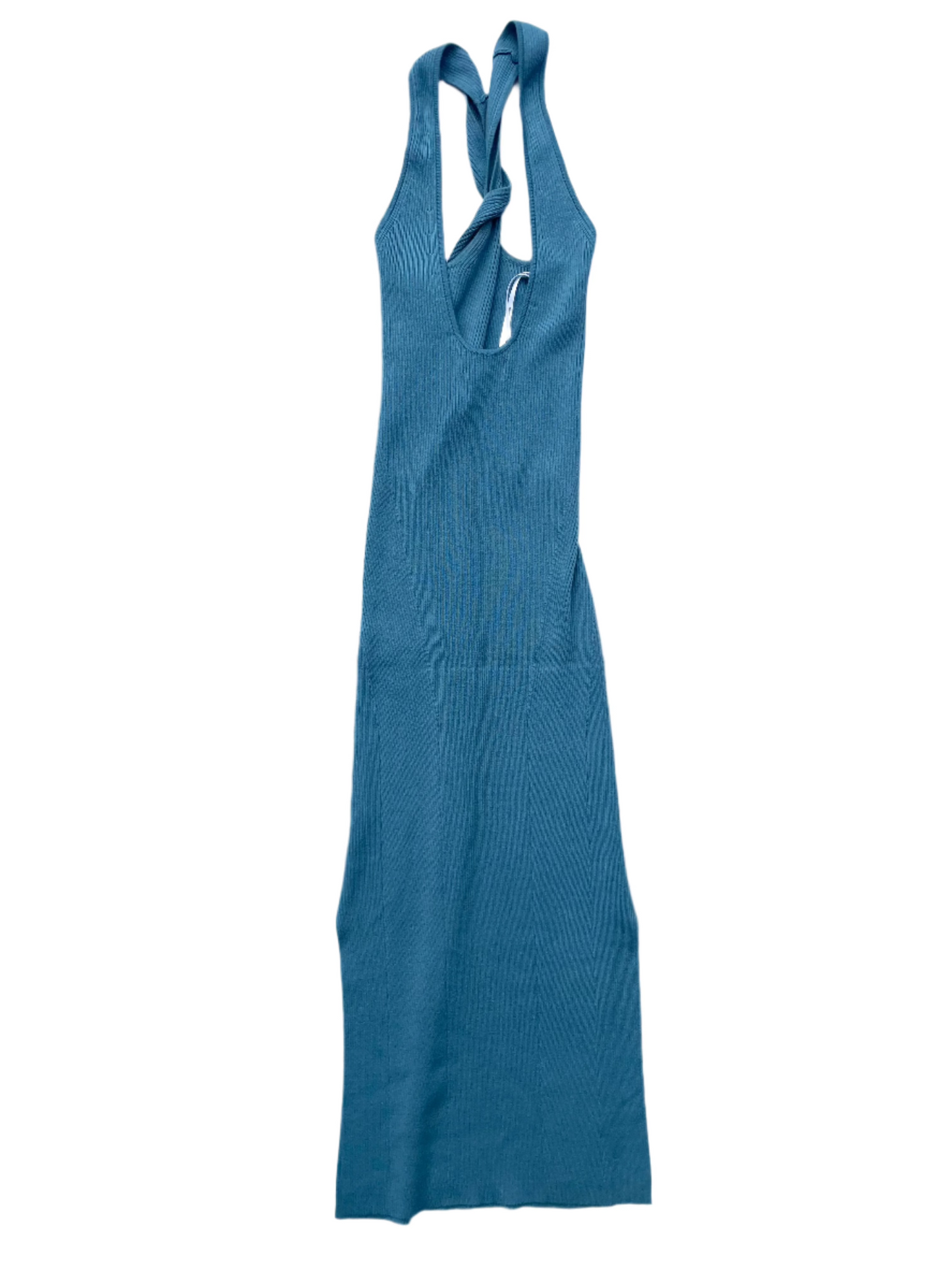 Naadam Blue Knit Midi Dress S