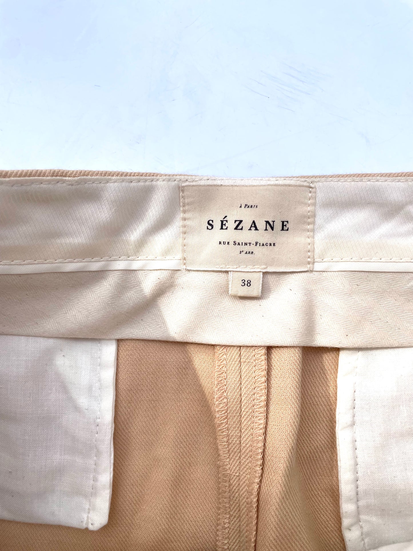 Sézane Beige Trousers UK 10