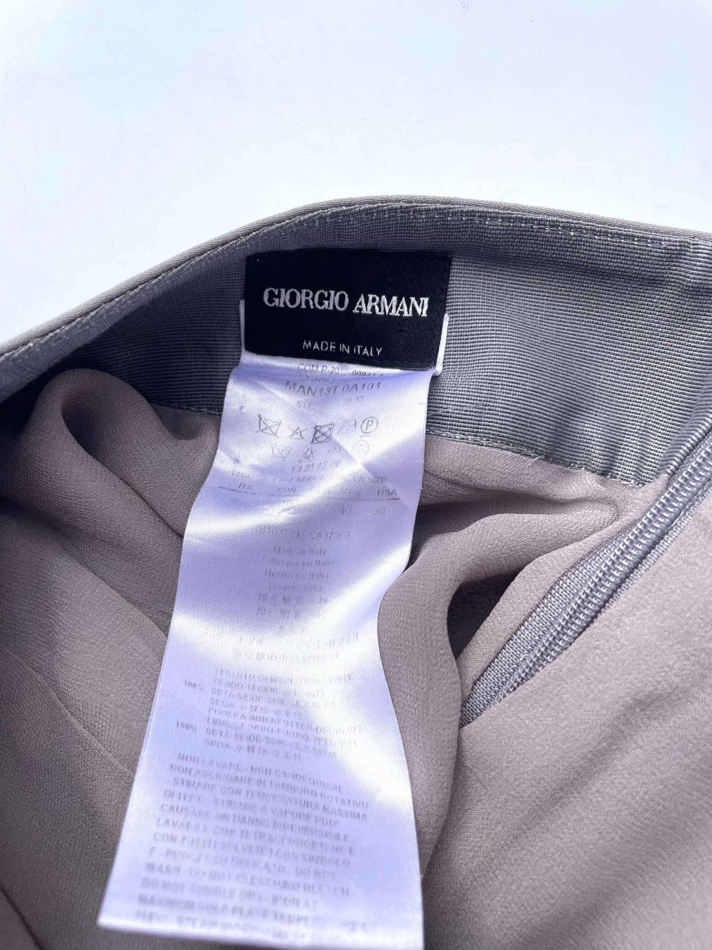 Giorgio Armani Grey Slit Skirt UK 8