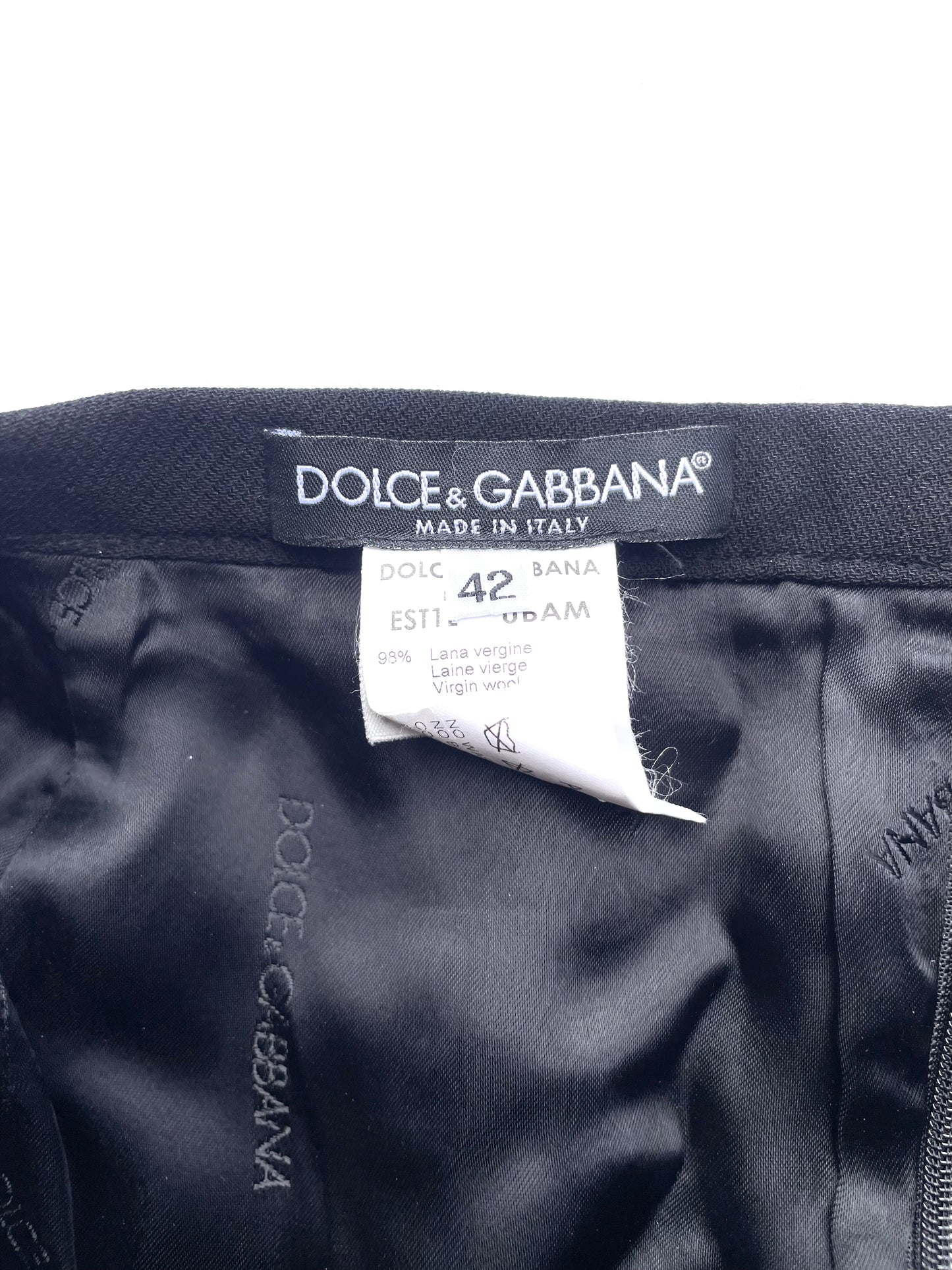Dolce & Gabbana Virgin Wool Skirt UK 10
