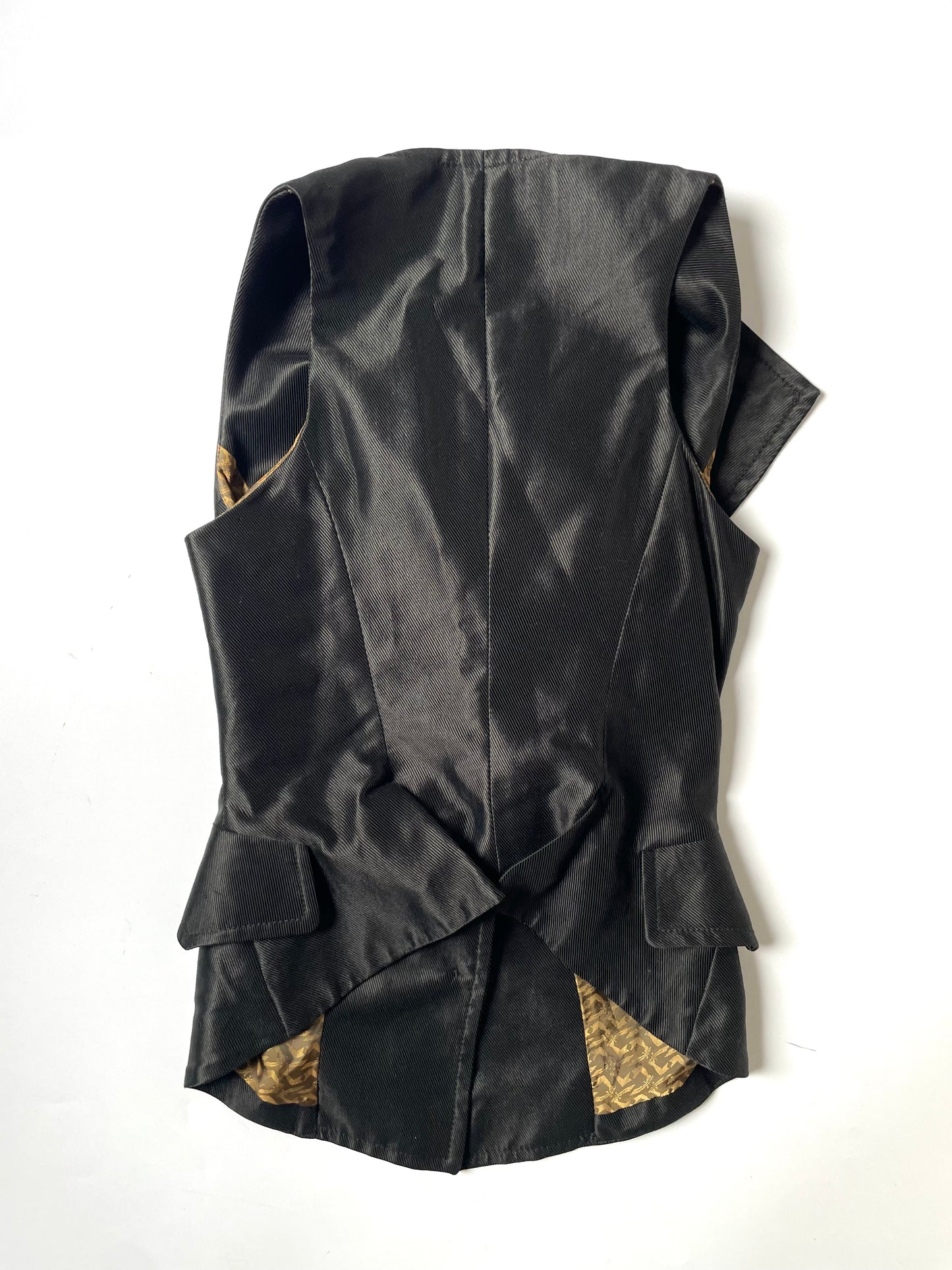 Vivienne Westwood Anglomania Black Waistcoat UK 8