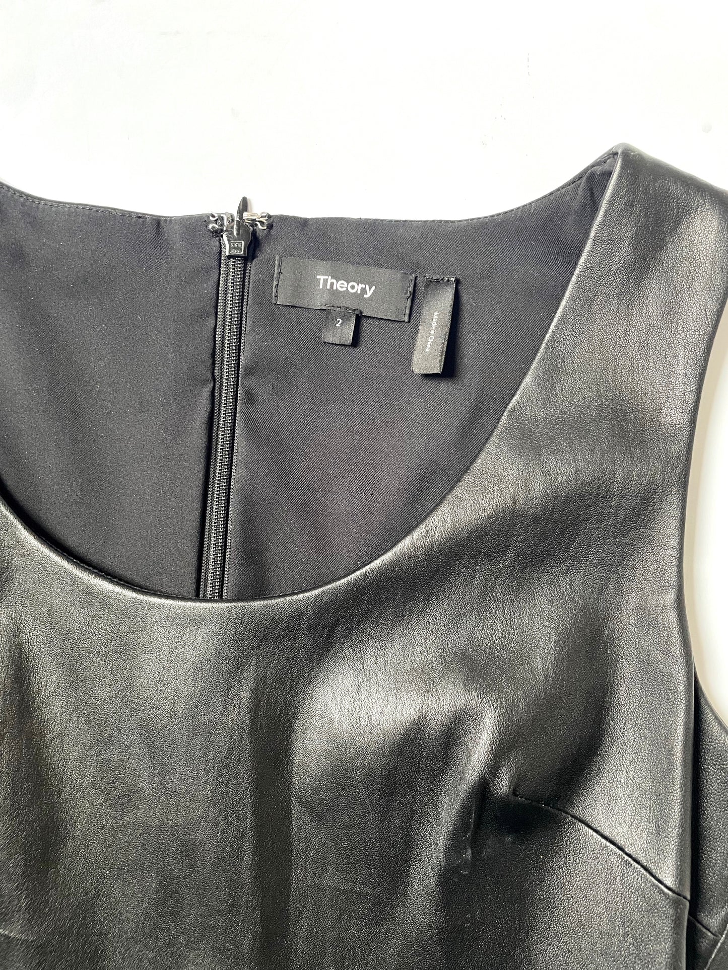 Theory Lamb Leather Dress UK 6