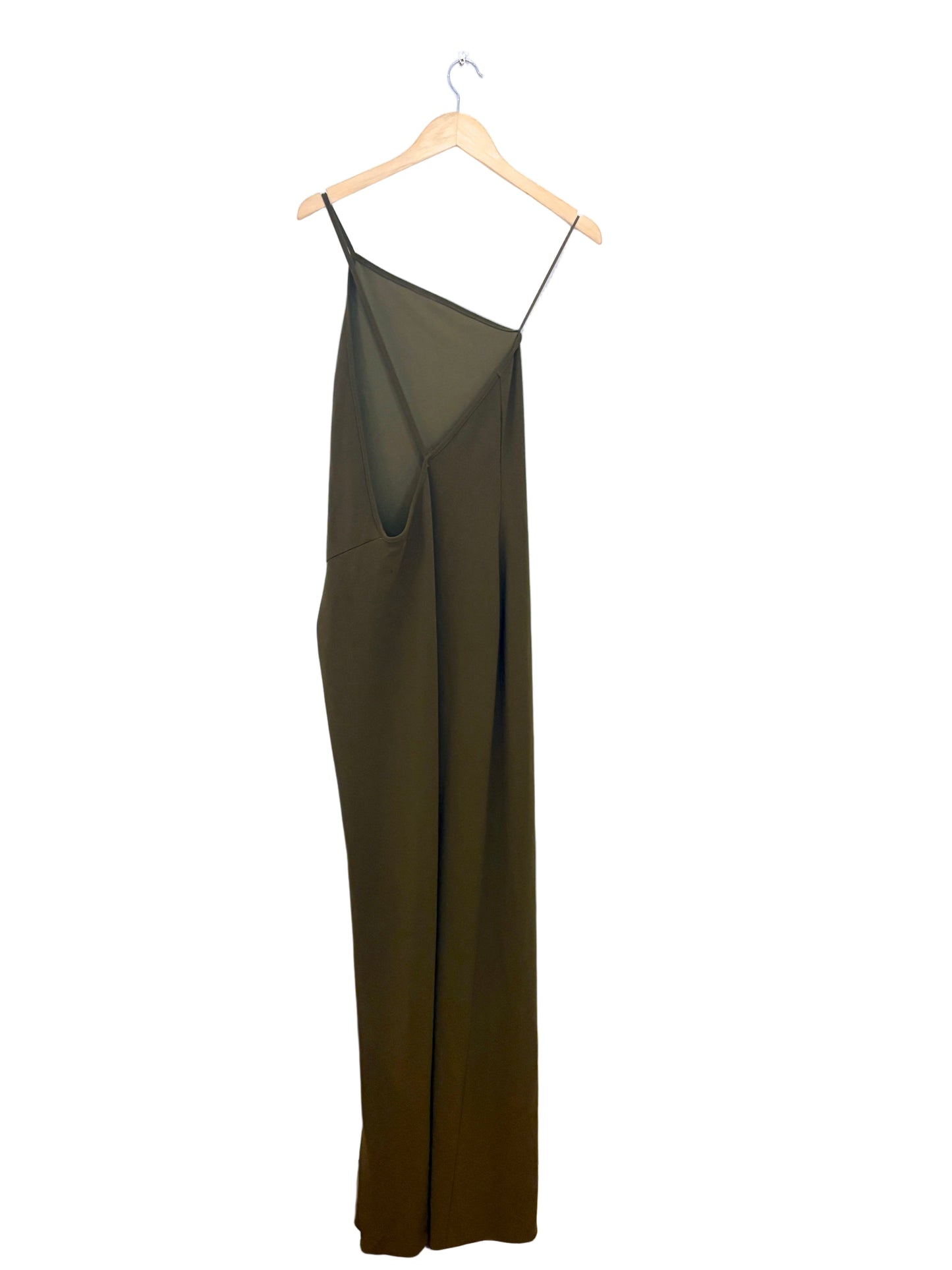 Solace Army Green One Shoulder Dress UK 14