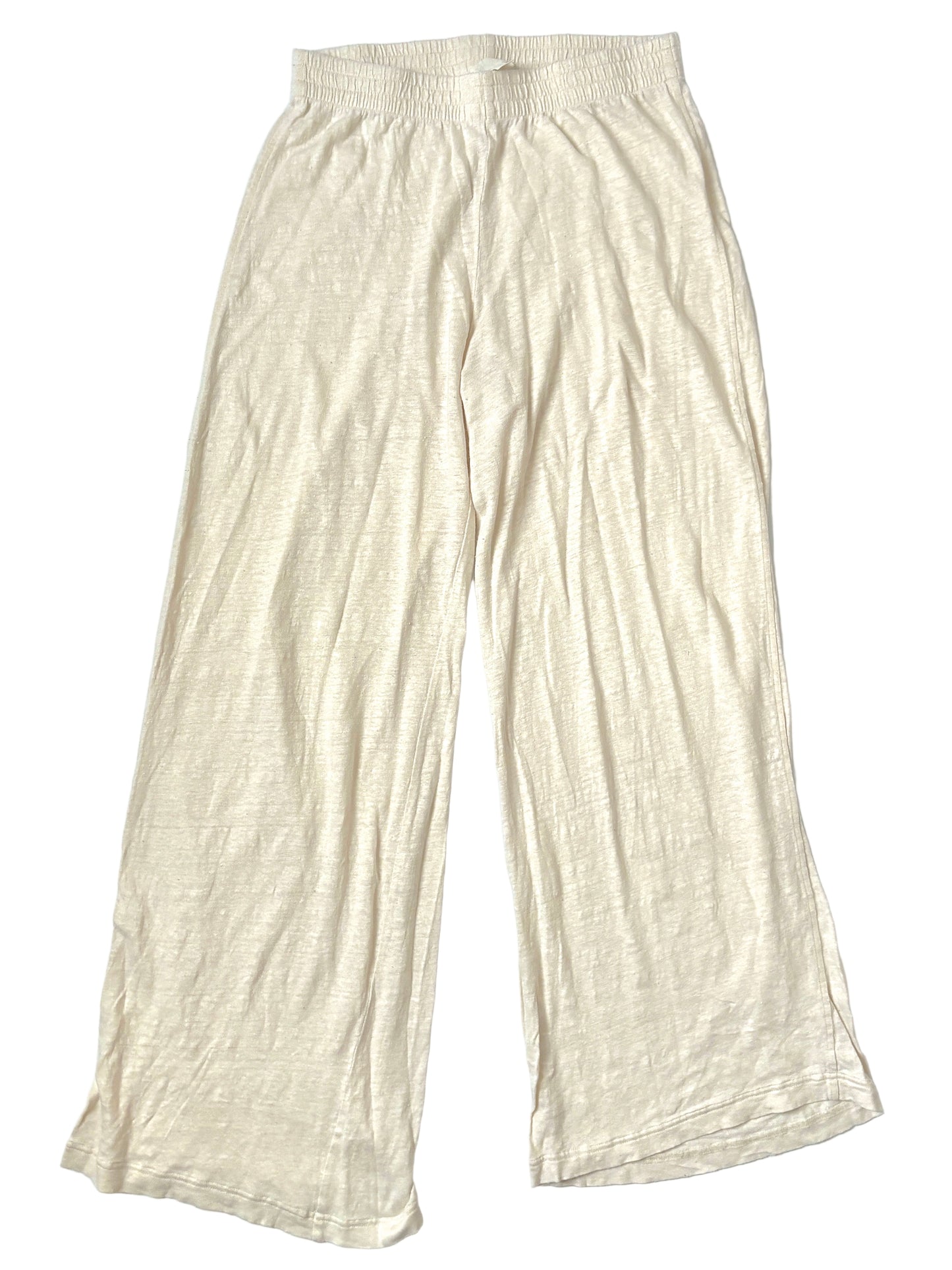 arket cream wide leg leggings