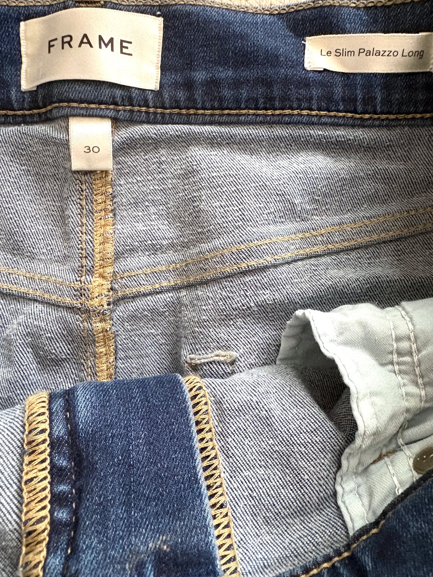 Frame Le Slim Palazzo Long Jeans 30"