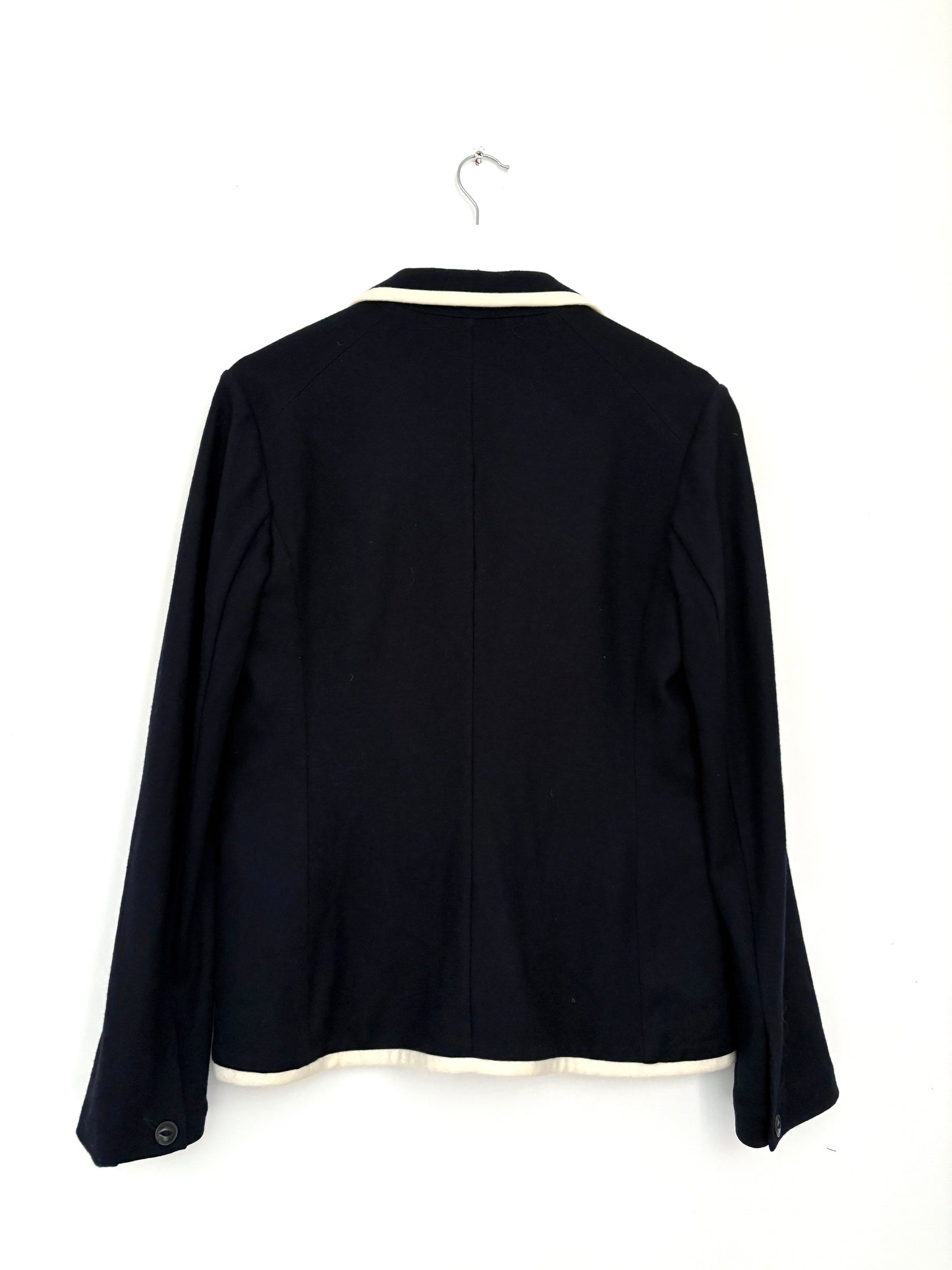 Rag & Bone Navy Felt Uni Blazer UK 14