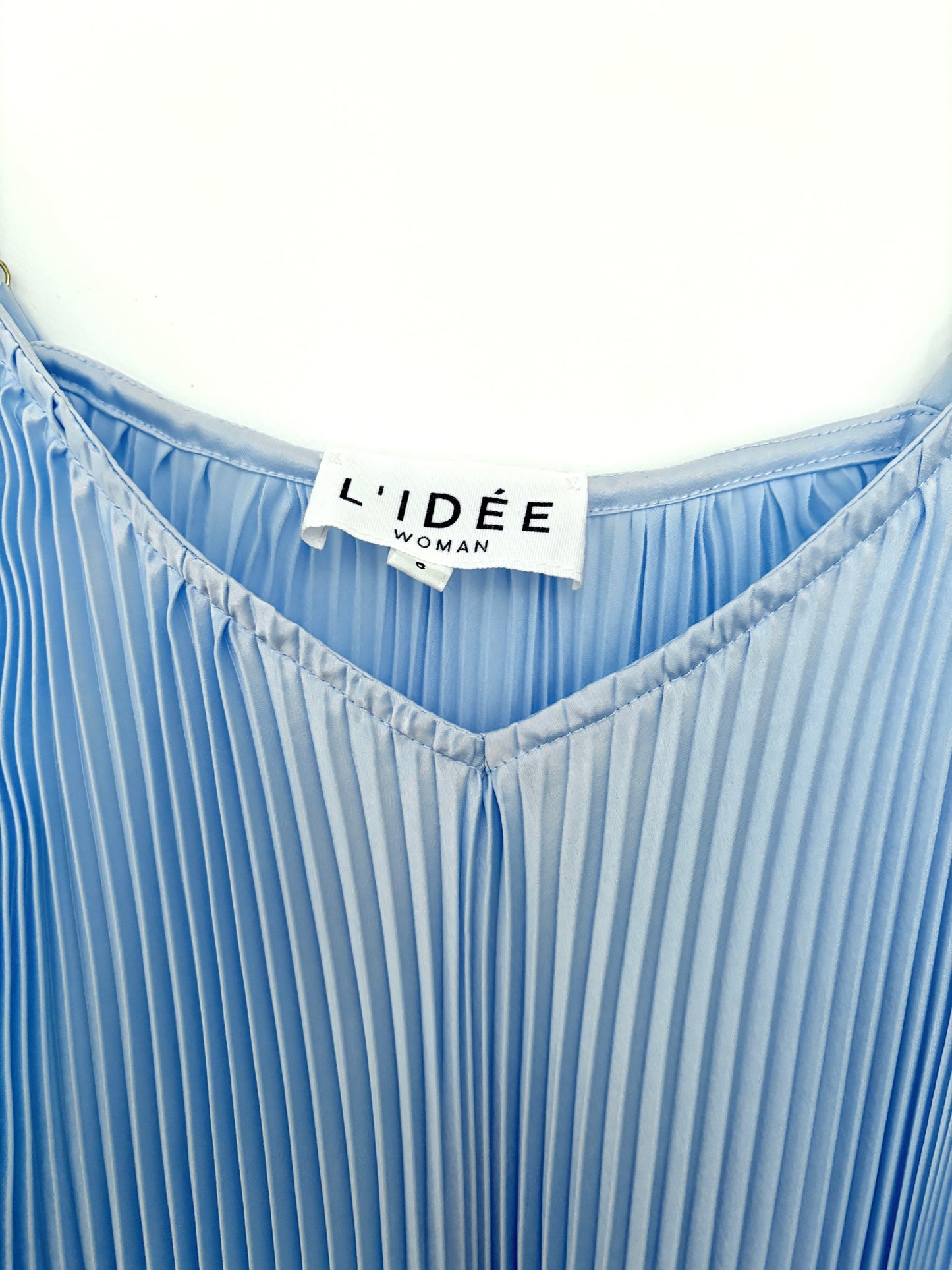 L'Idée Blue Pleated Dress UK 6