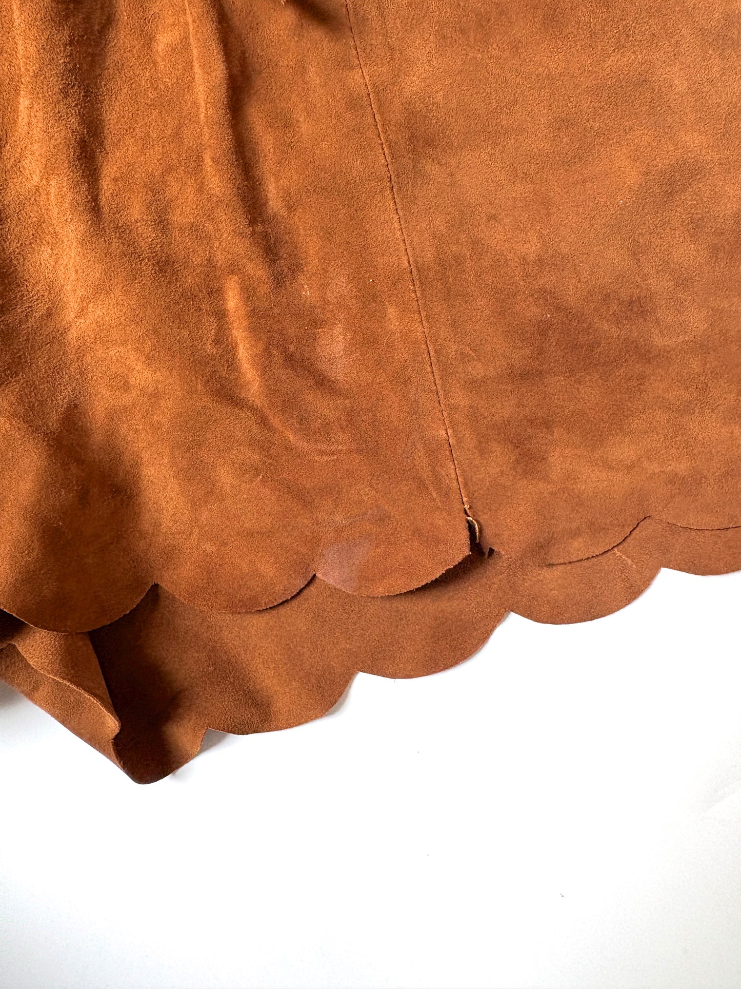 Sézane Tan Suede Shorts UK 8