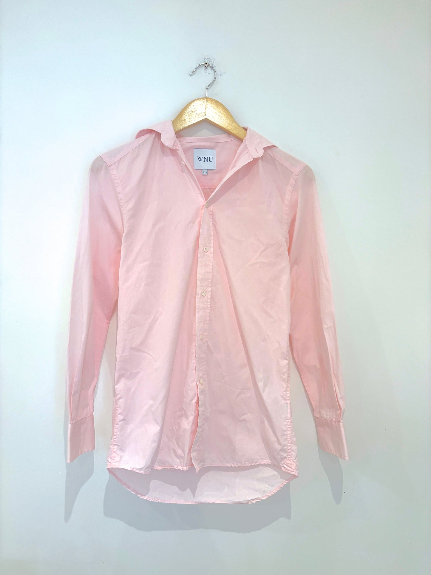 With Nothing Underneath Pink Cotton Shirt