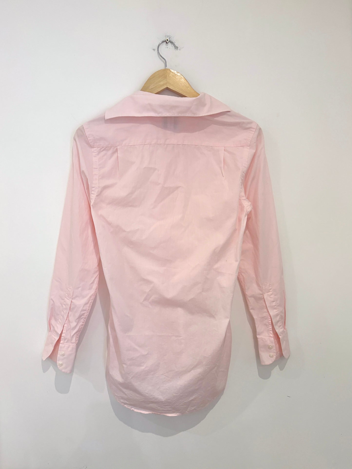 With Nothing Underneath Pink Cotton Shirt XXS