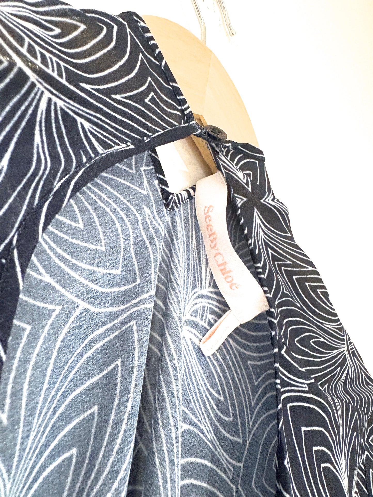 See by Chloe Blue Print Dress UK 10