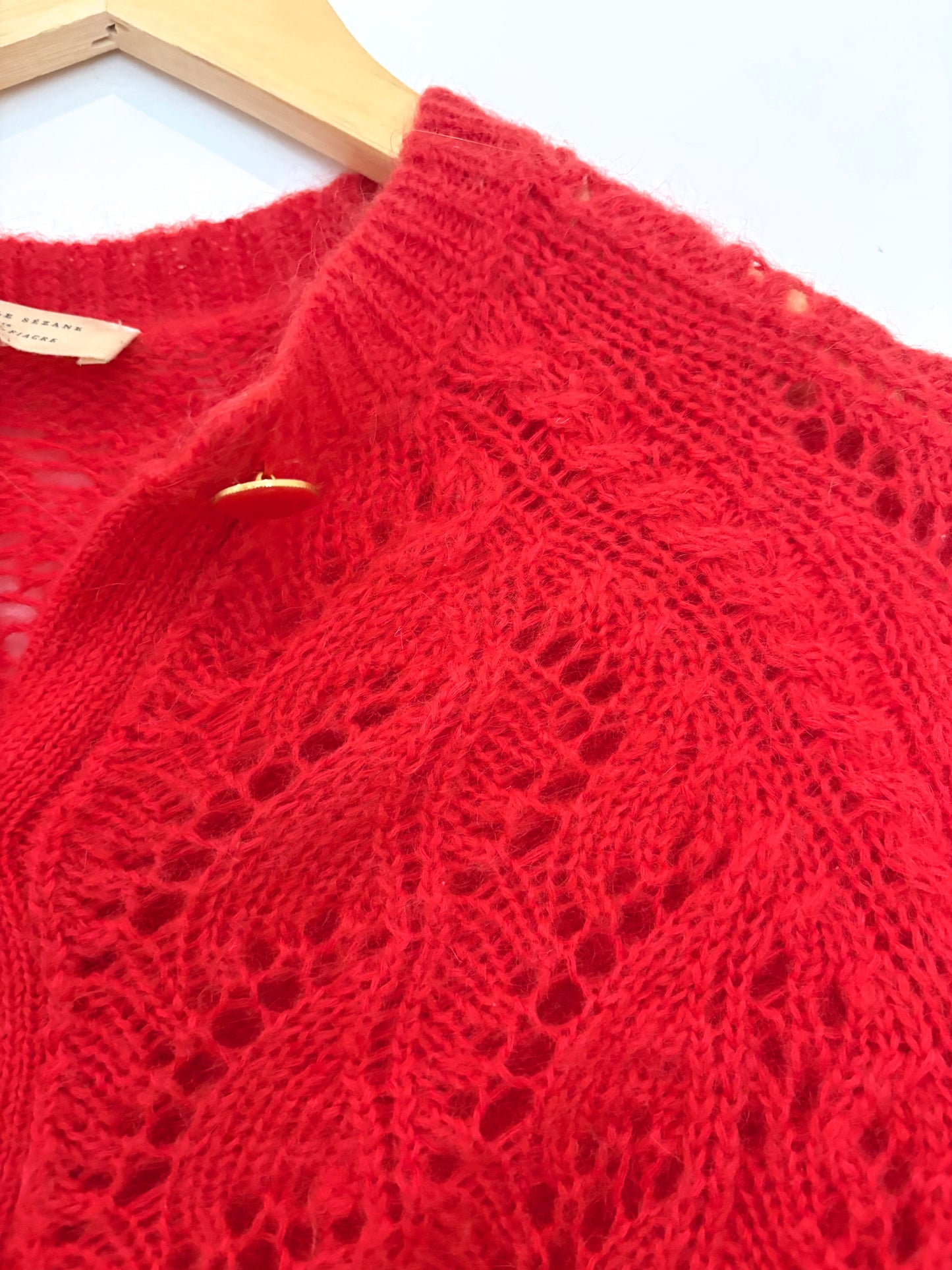 Sézane Red Wool Cardigan XS