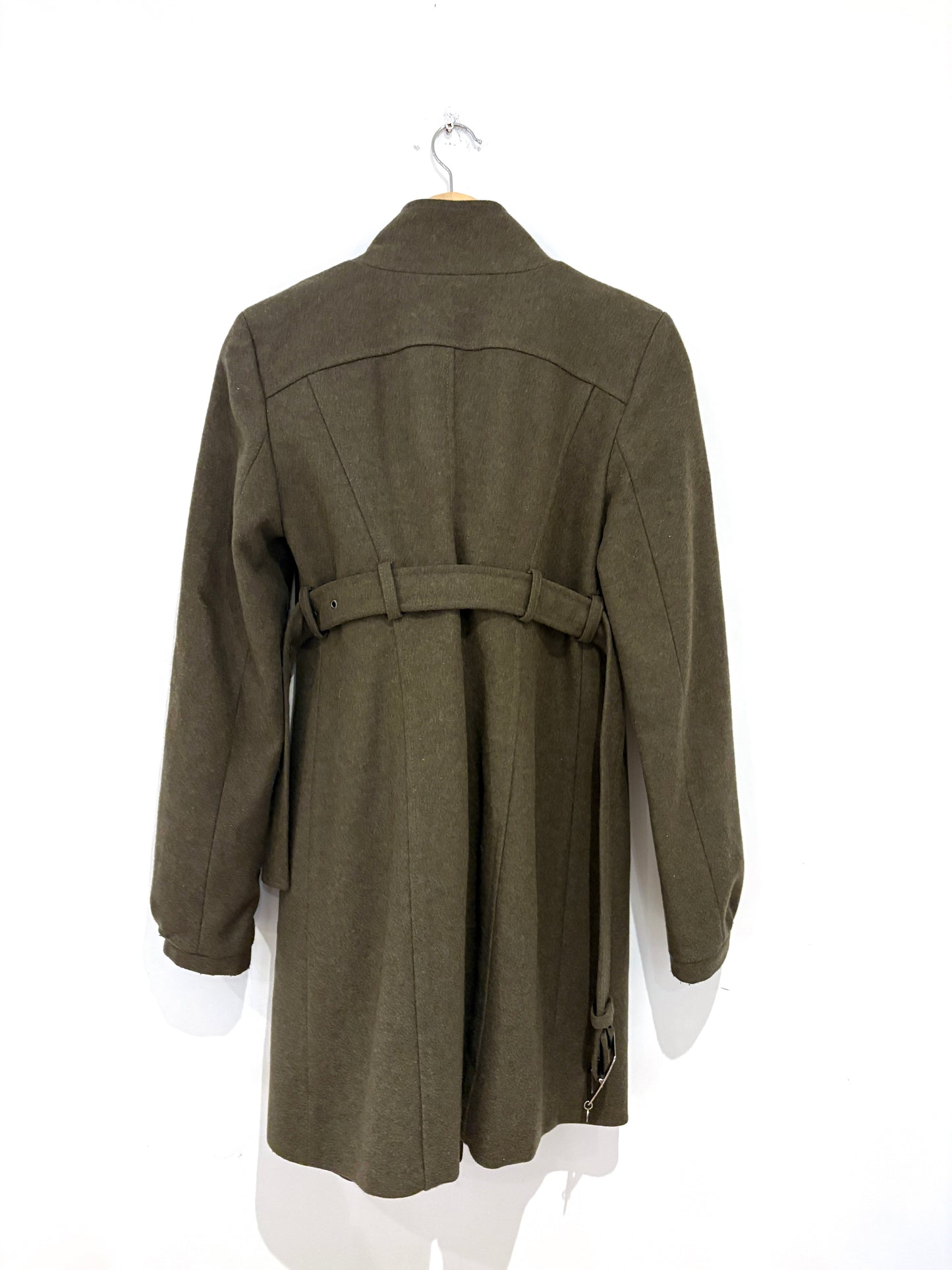 Patrizia Pepe Khaki Wool Coat UK 10