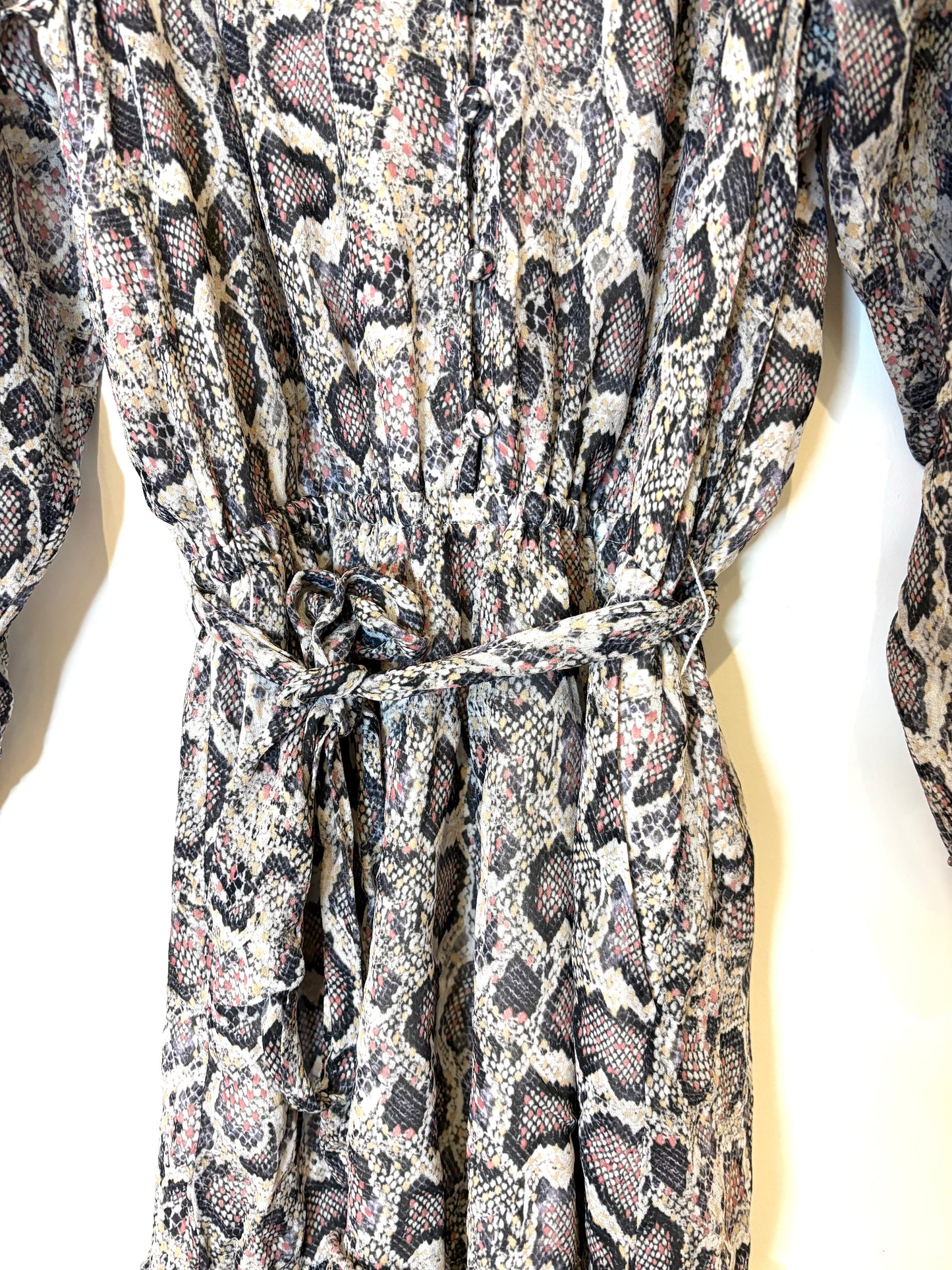 All Saints Snake Print Jumpsuit UK 4