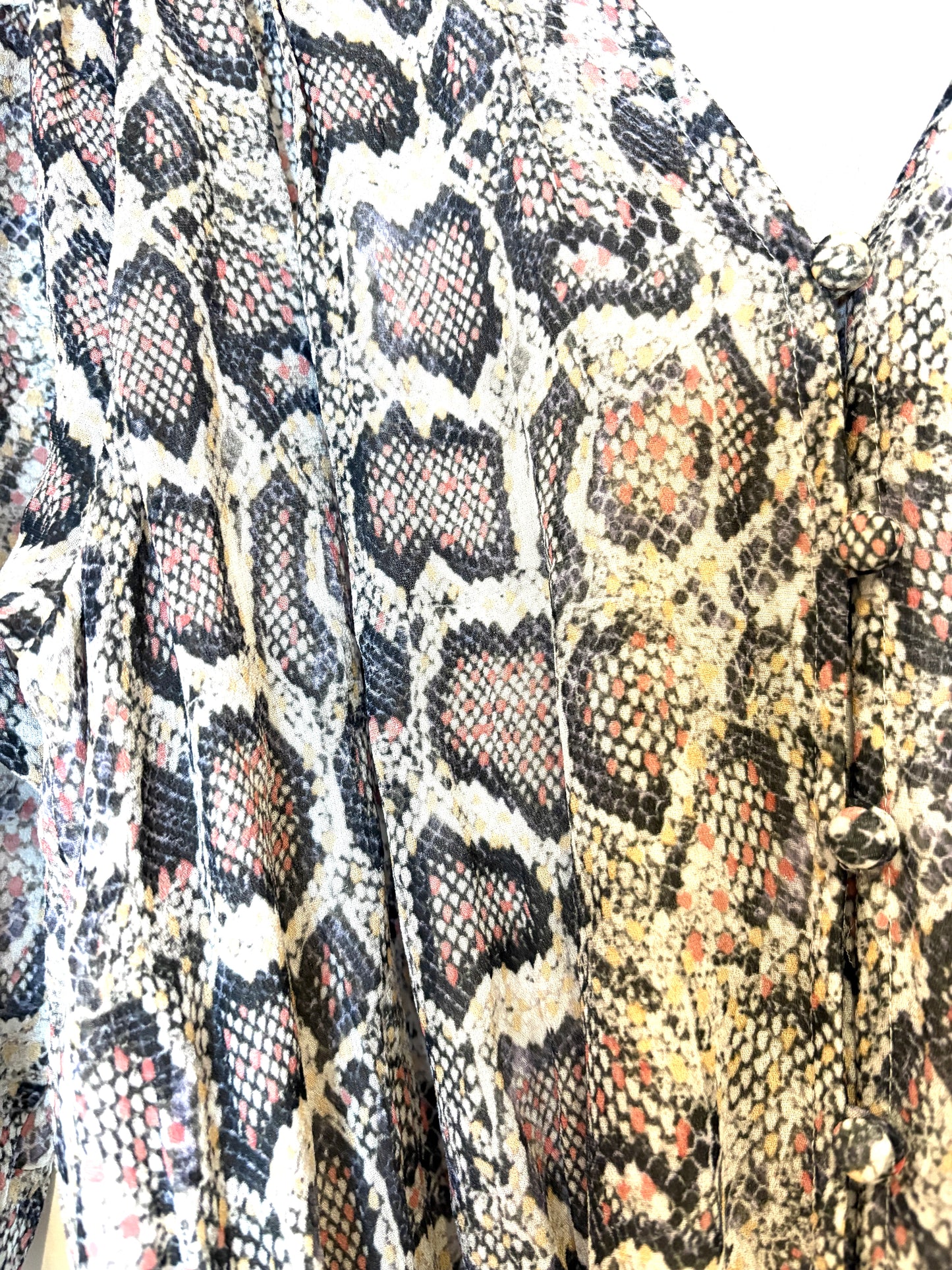 All Saints Snake Print Jumpsuit UK 4