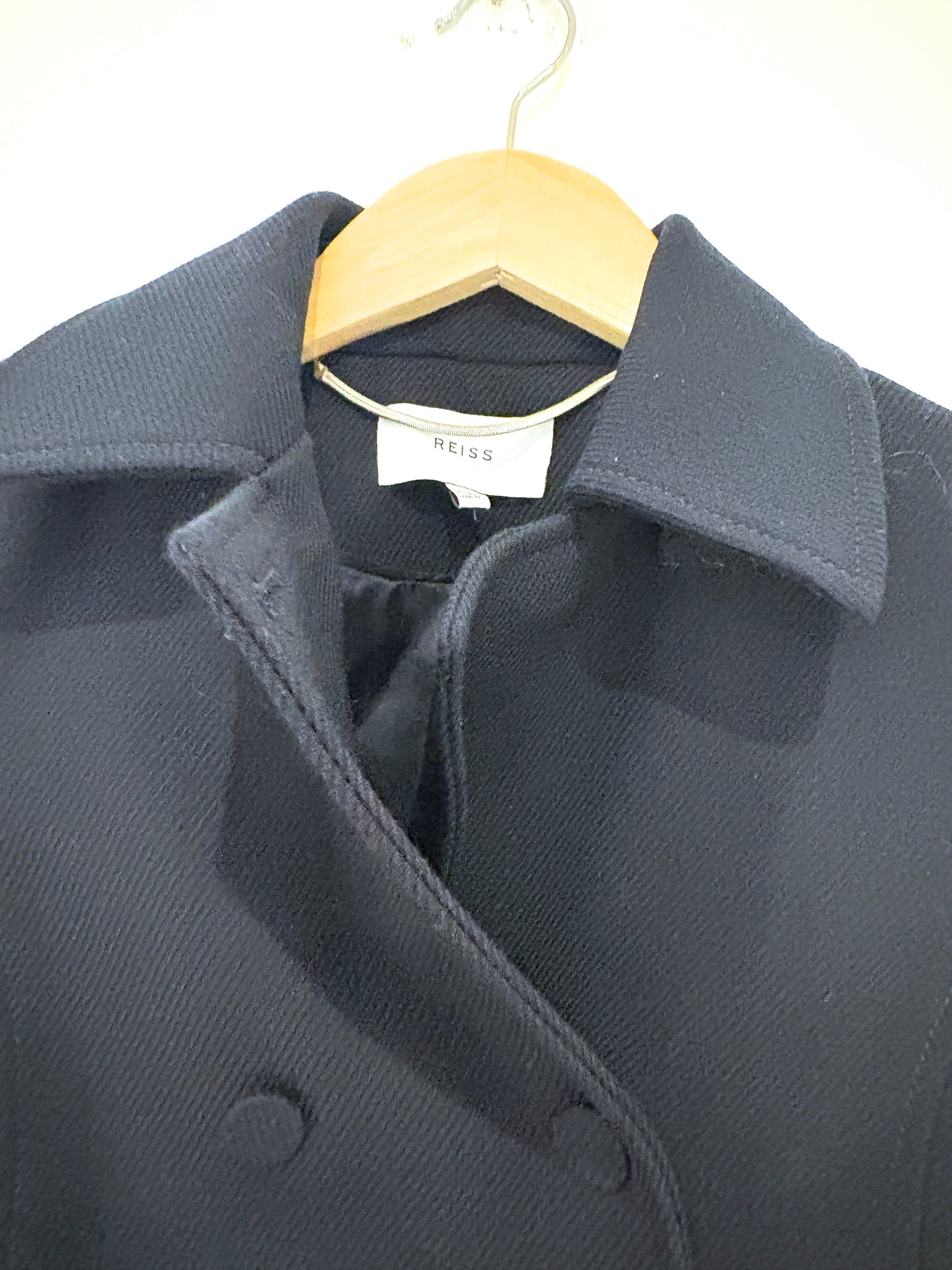 Reiss Navy Double Breasted Coat UK 4