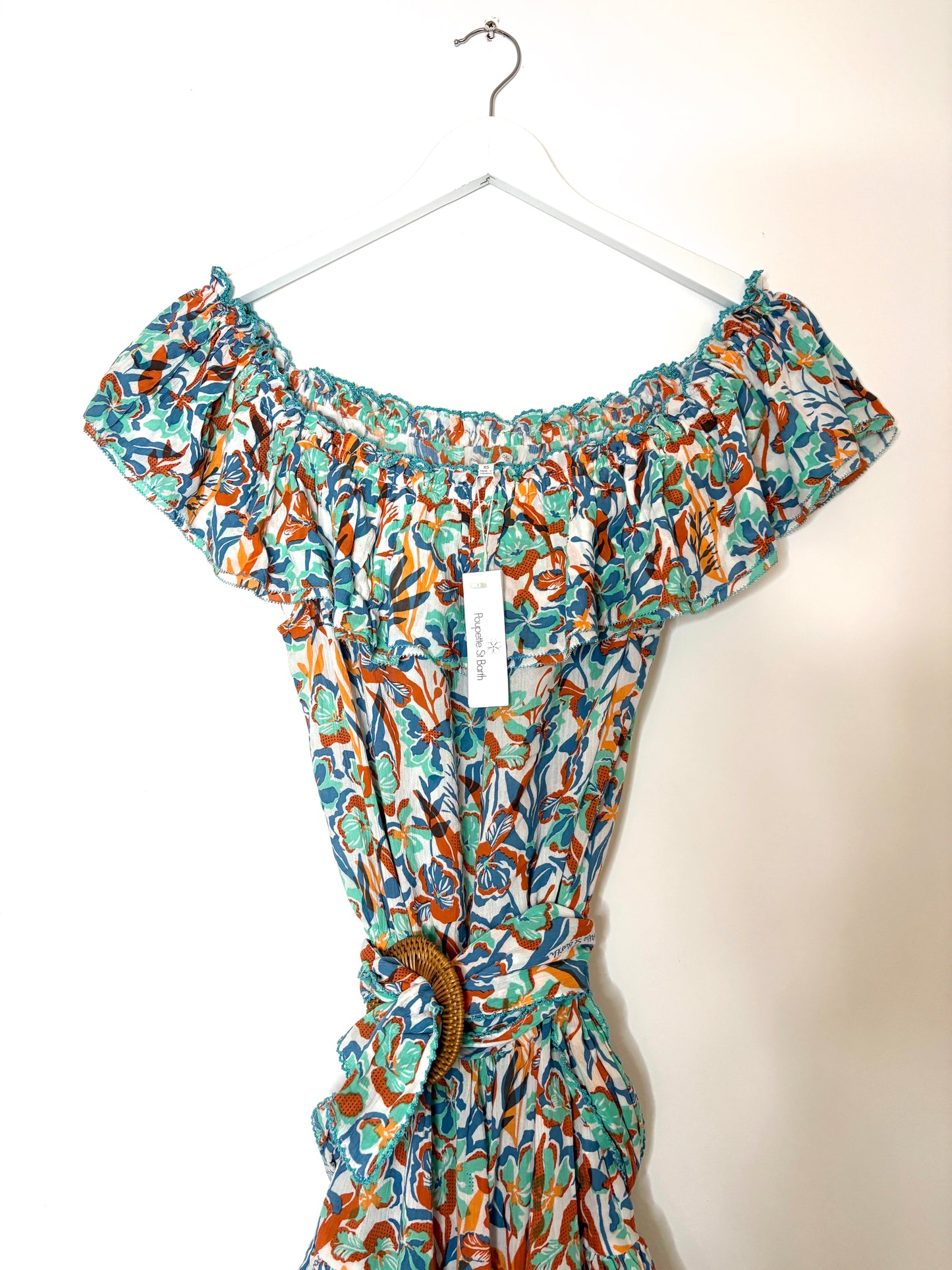 New With Tags Poupette St Barth Bella Off-Shoulder Dress XS