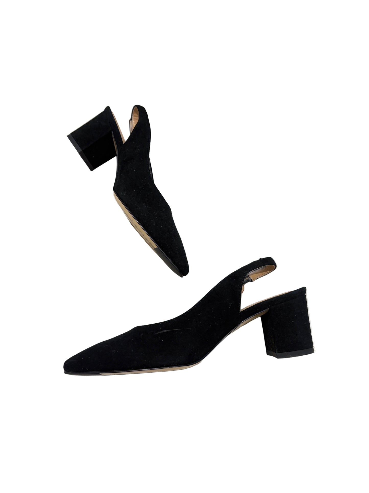 Russell & Bromley Black Suede Slingbacks UK 3