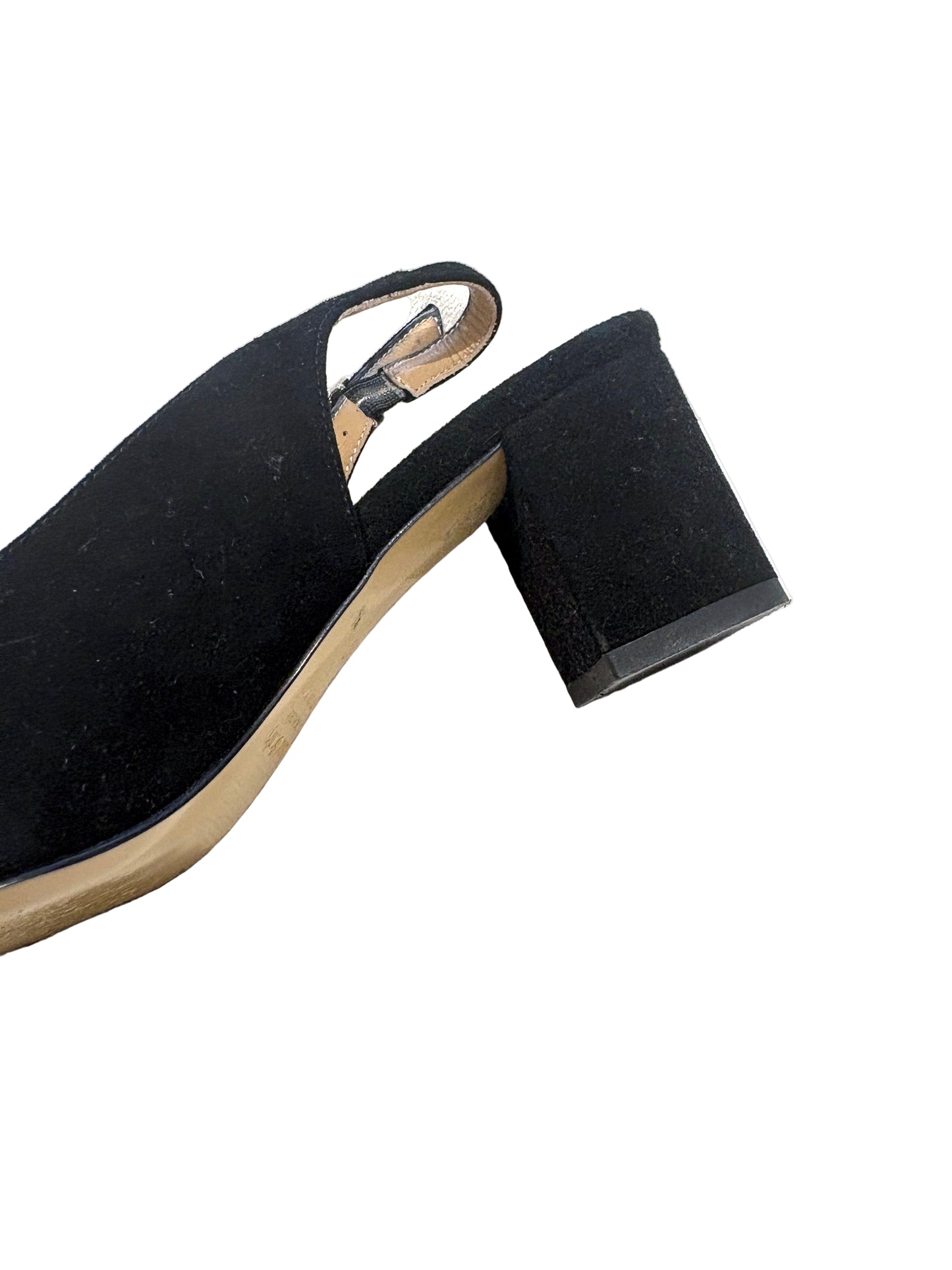 Russell & Bromley Black Suede Slingbacks UK 3