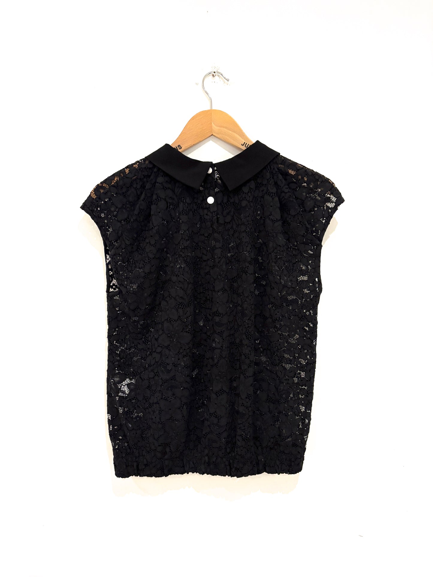 Sandro Black Lace Top M