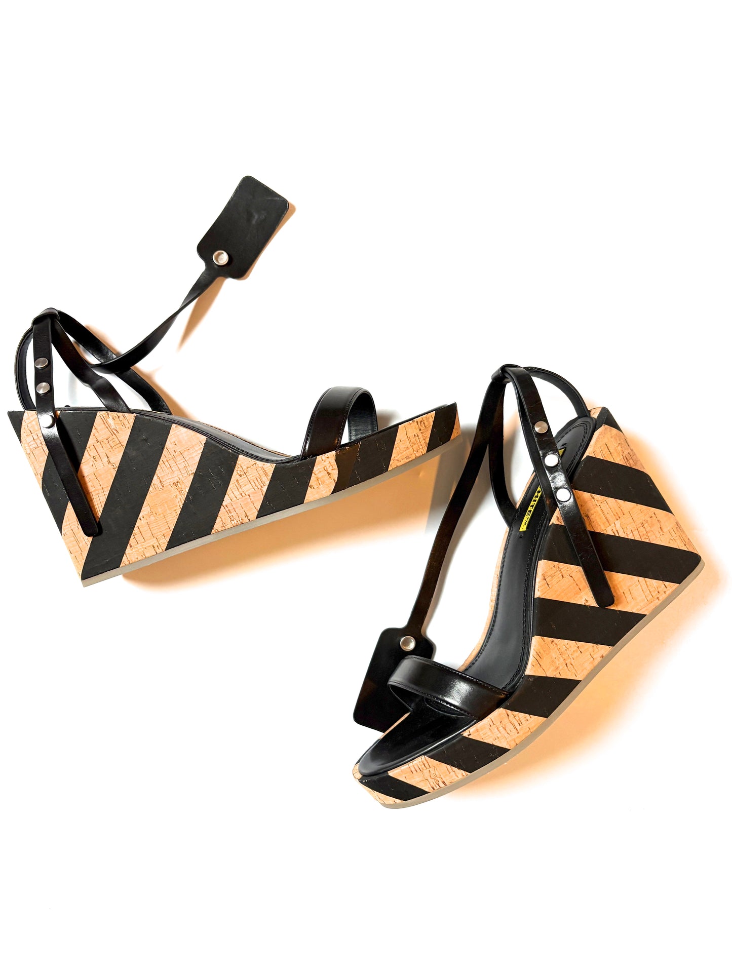 New With Box Off-White Striped Wedges UK 6