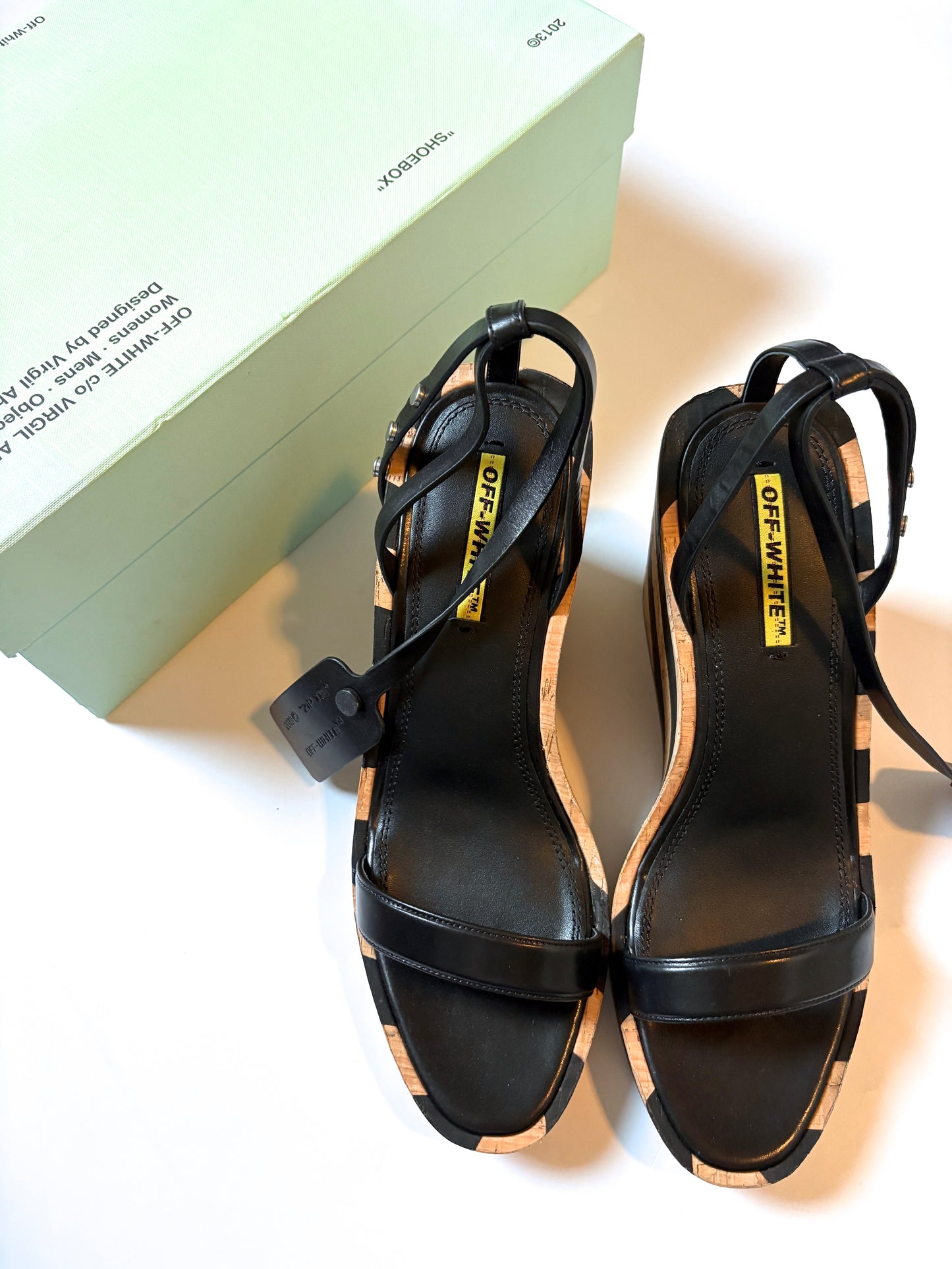 New With Box Off-White Striped Wedges UK 6