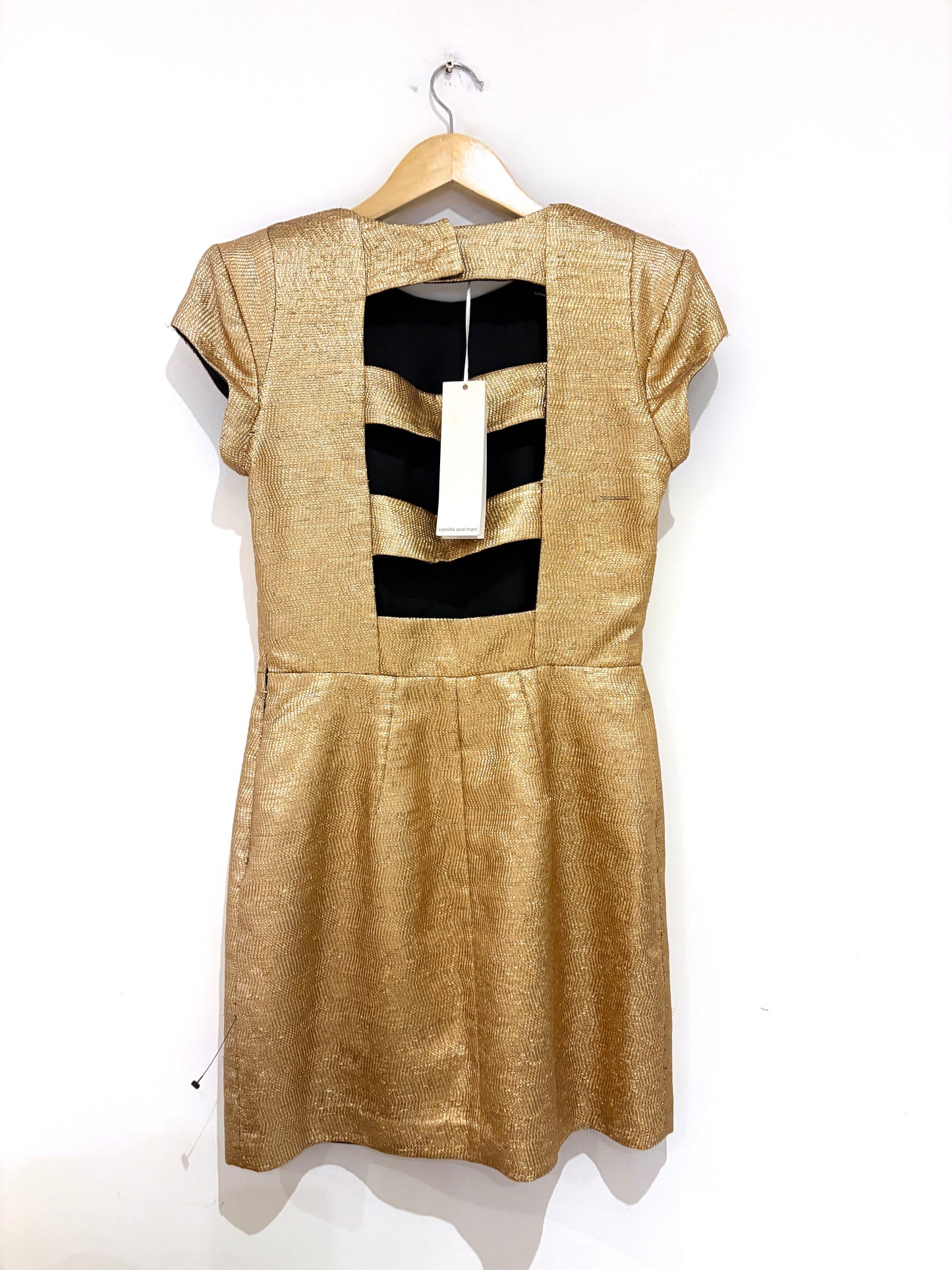 New With Tags Camilla and Marc Gold Dress UK 10
