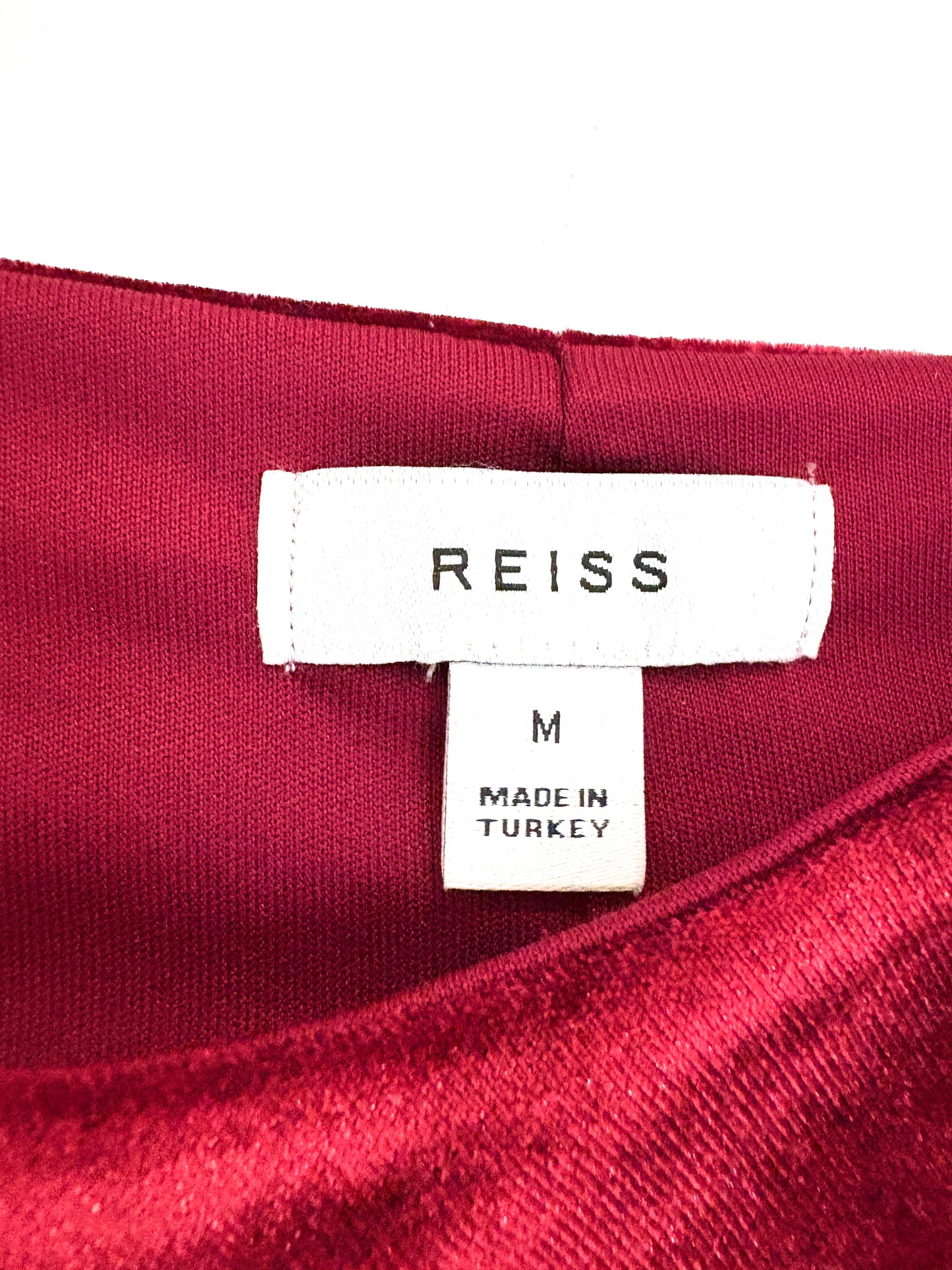 Reiss Berry Velvet Cut-Out Top M
