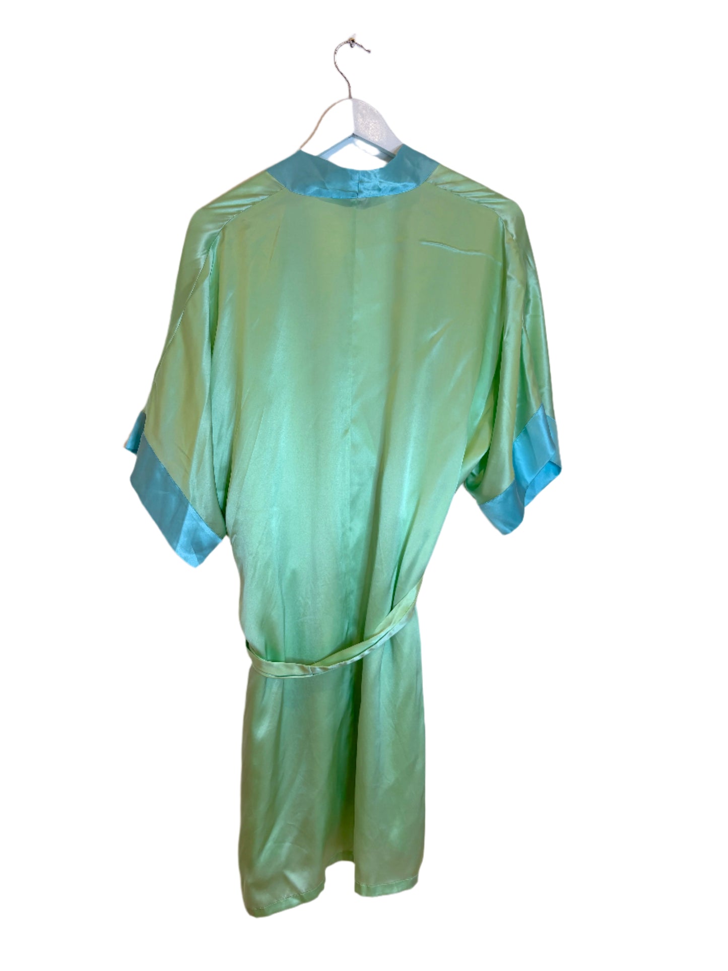 NK iMode Silk Green and Blue Dressing Gown S