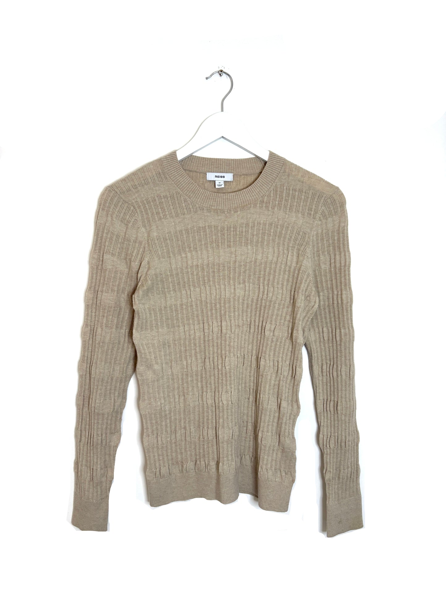 Reiss Ribbed Crew Neck Top