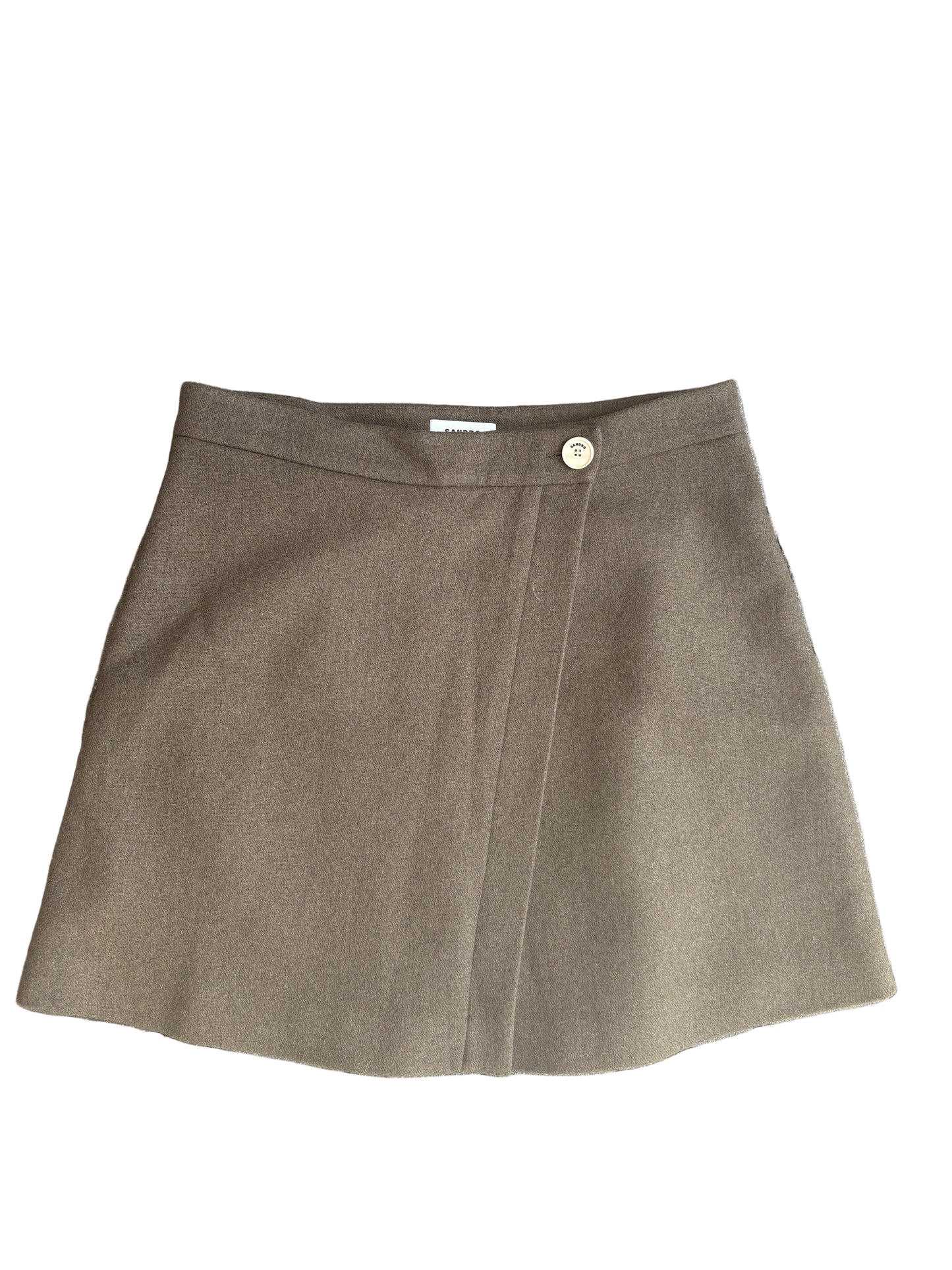 Sandro Wool Wrap Skirt