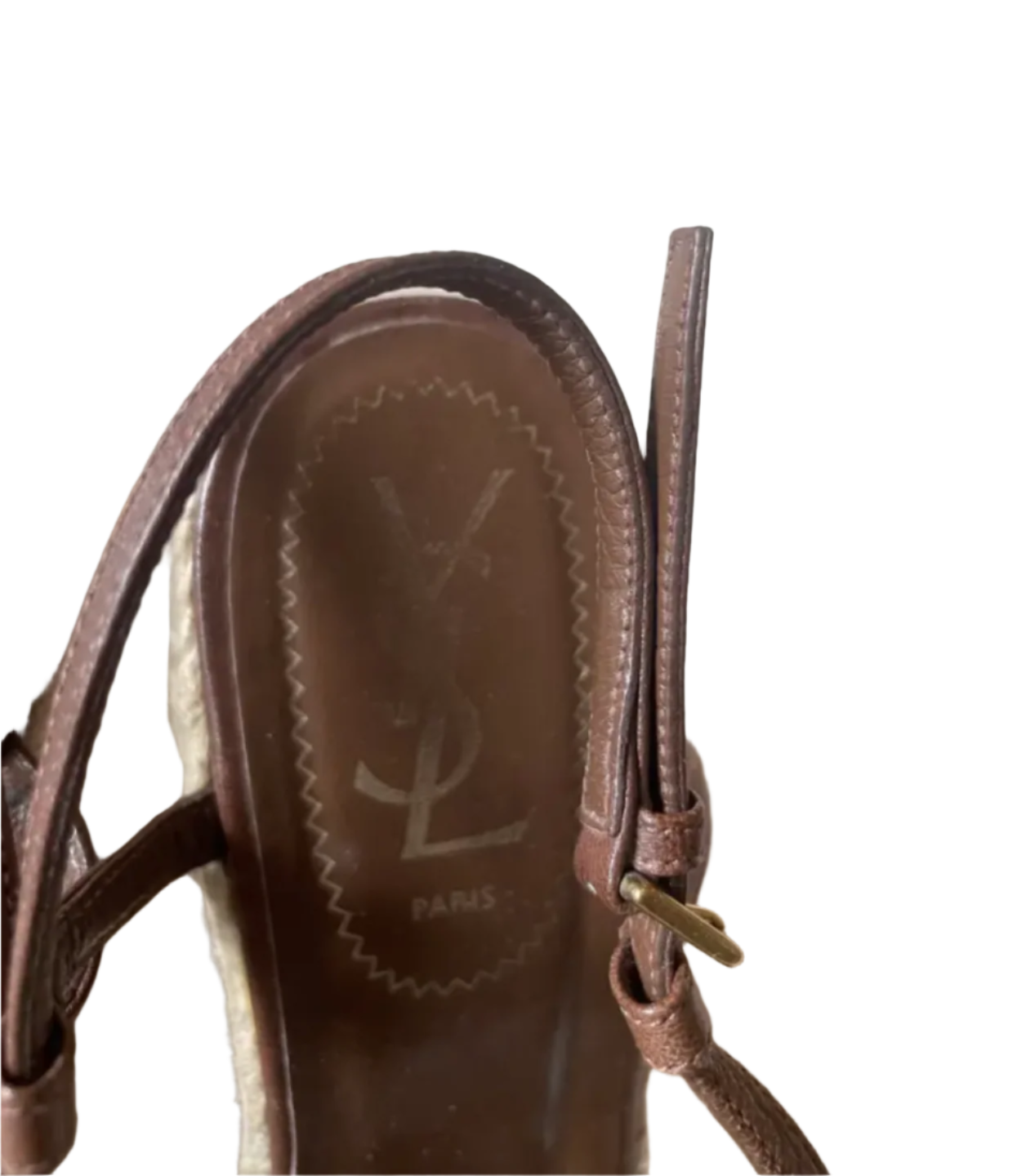 Yves Saint Laurent Brown Leather Wedges EU 39