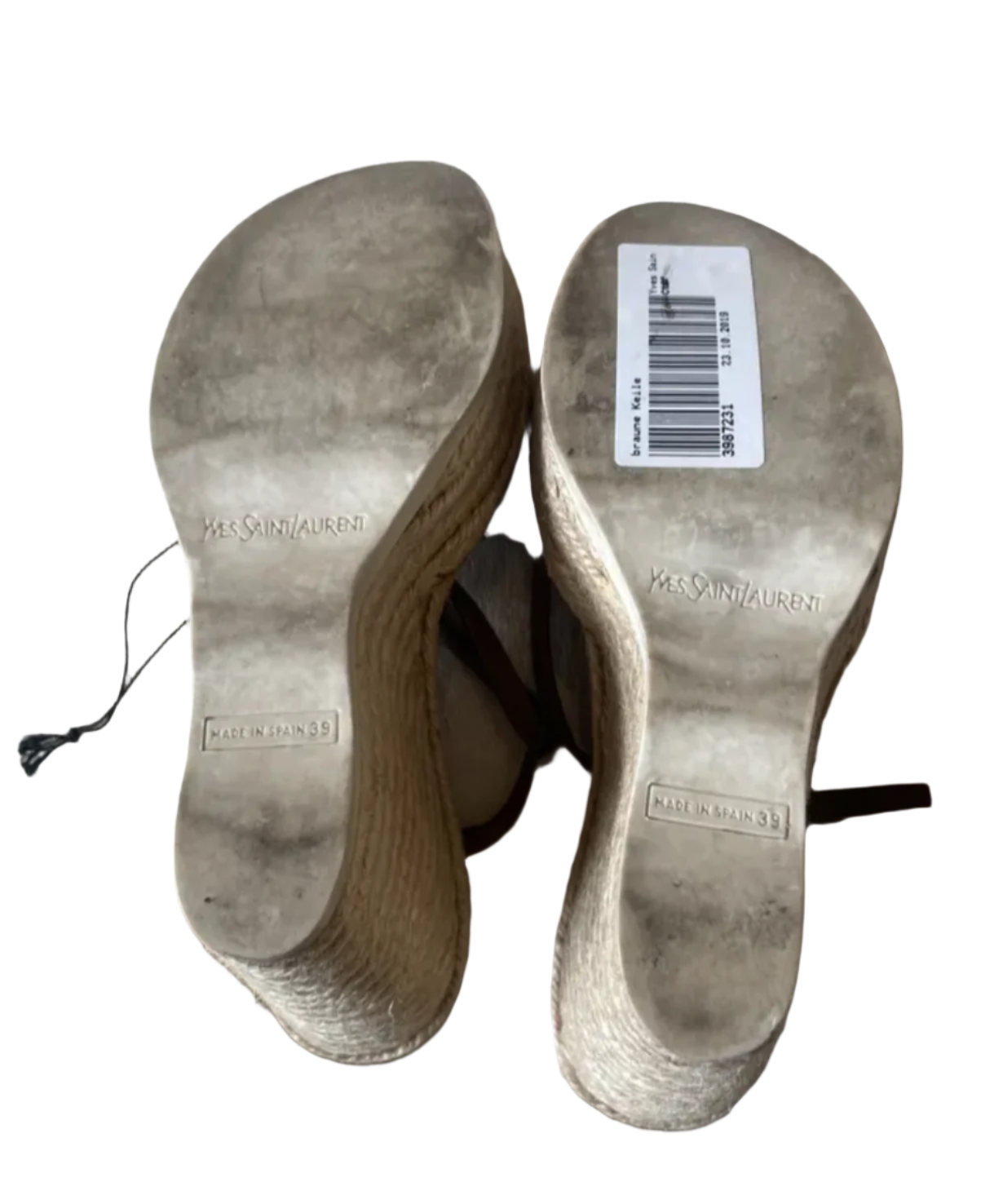 Yves Saint Laurent Brown Leather Wedges EU 39