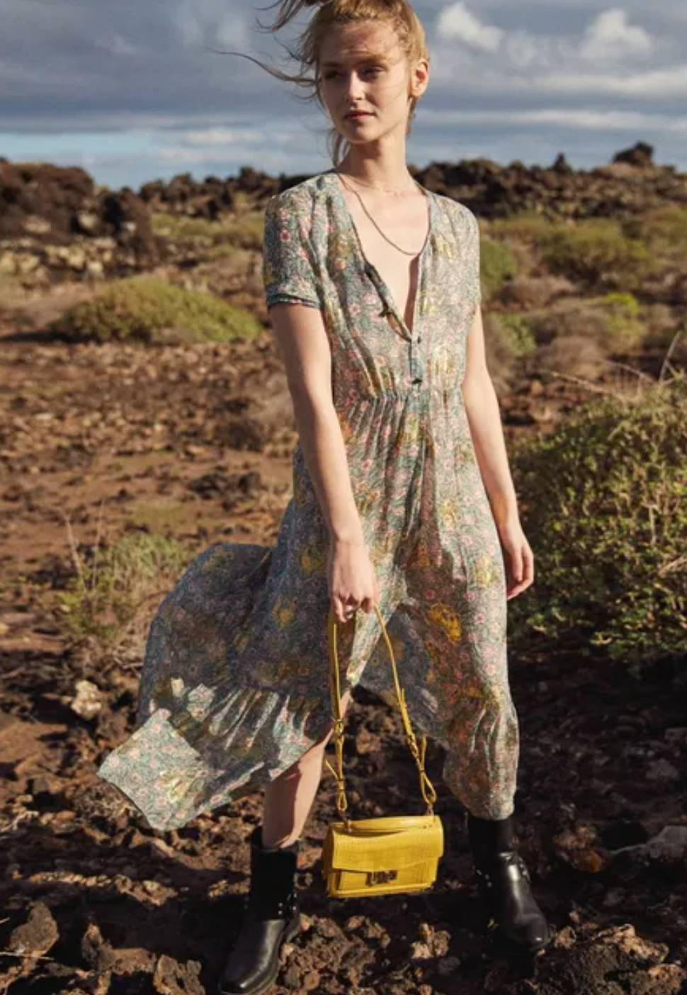 The Kooples Western Flower Print Dress S