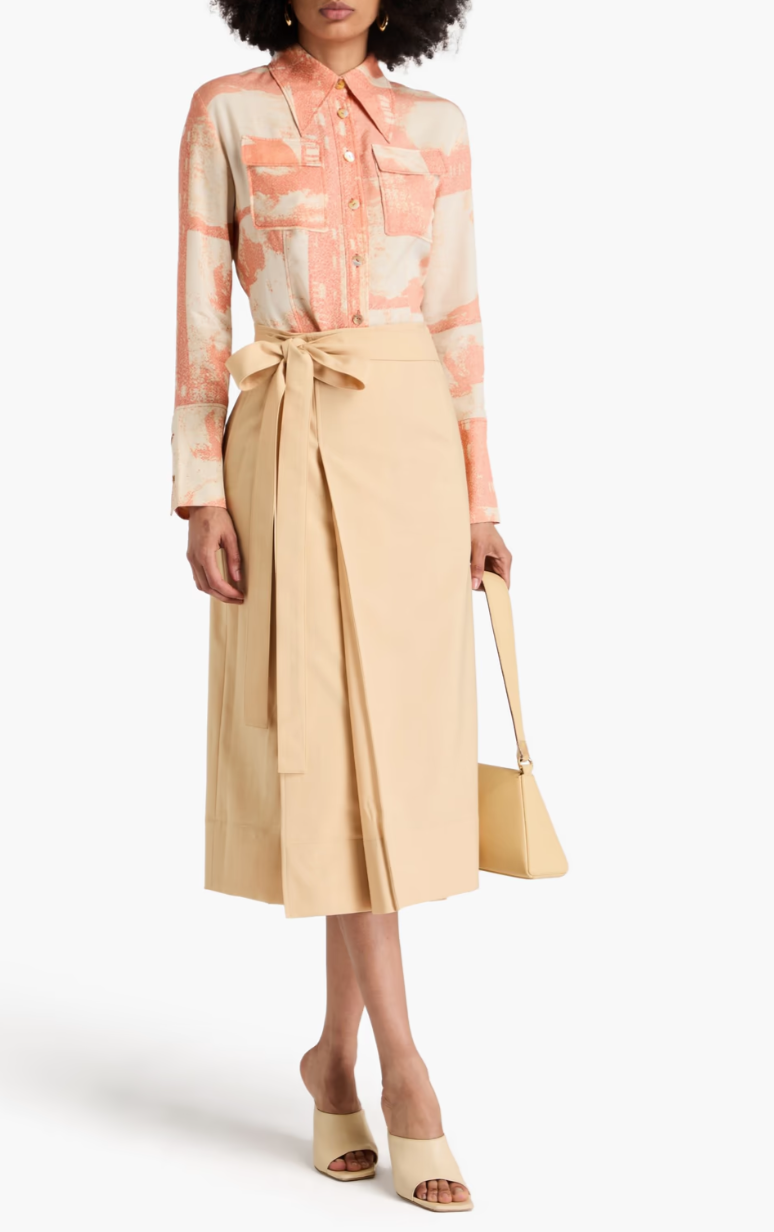 Rejina Pyo Isra Wool Blend Skirt UK 10