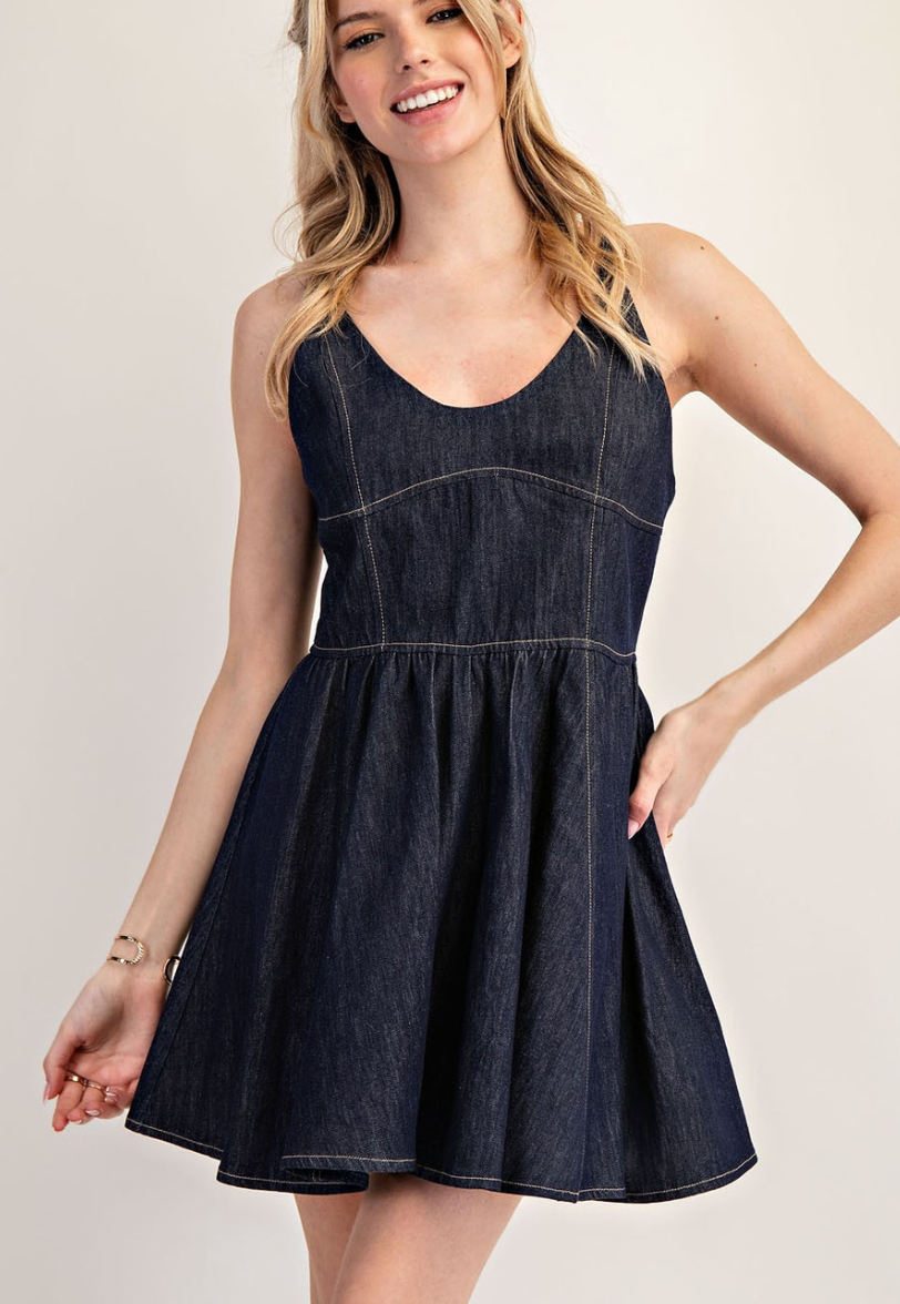 New With Tags Zara Denim Dress XS