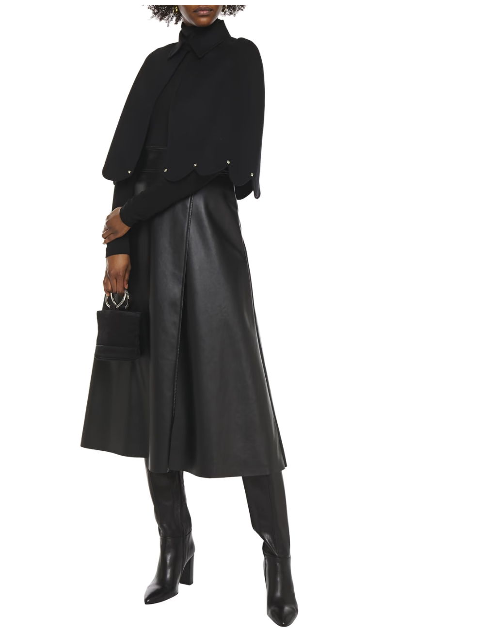 Valentino Wool & Cashmere Scalloped Cape