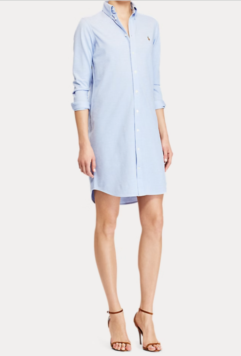 Ralph Lauren Oxford Print Shirt Dress XS
