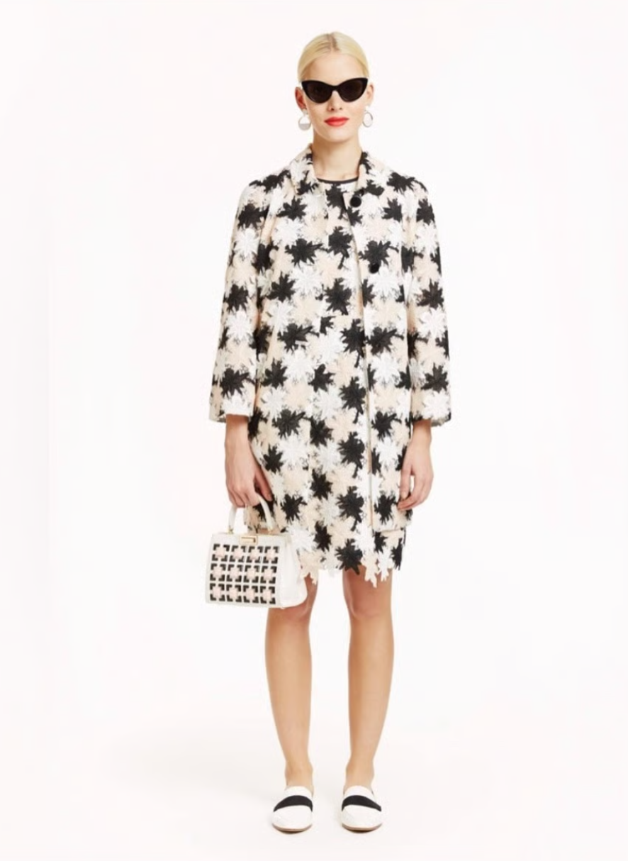Kate Spade Floral Embroidered Coat UK 8
