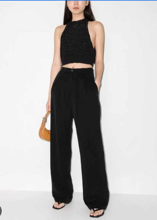 Reformation Mason Wide Leg Trousers UK 6 Petite